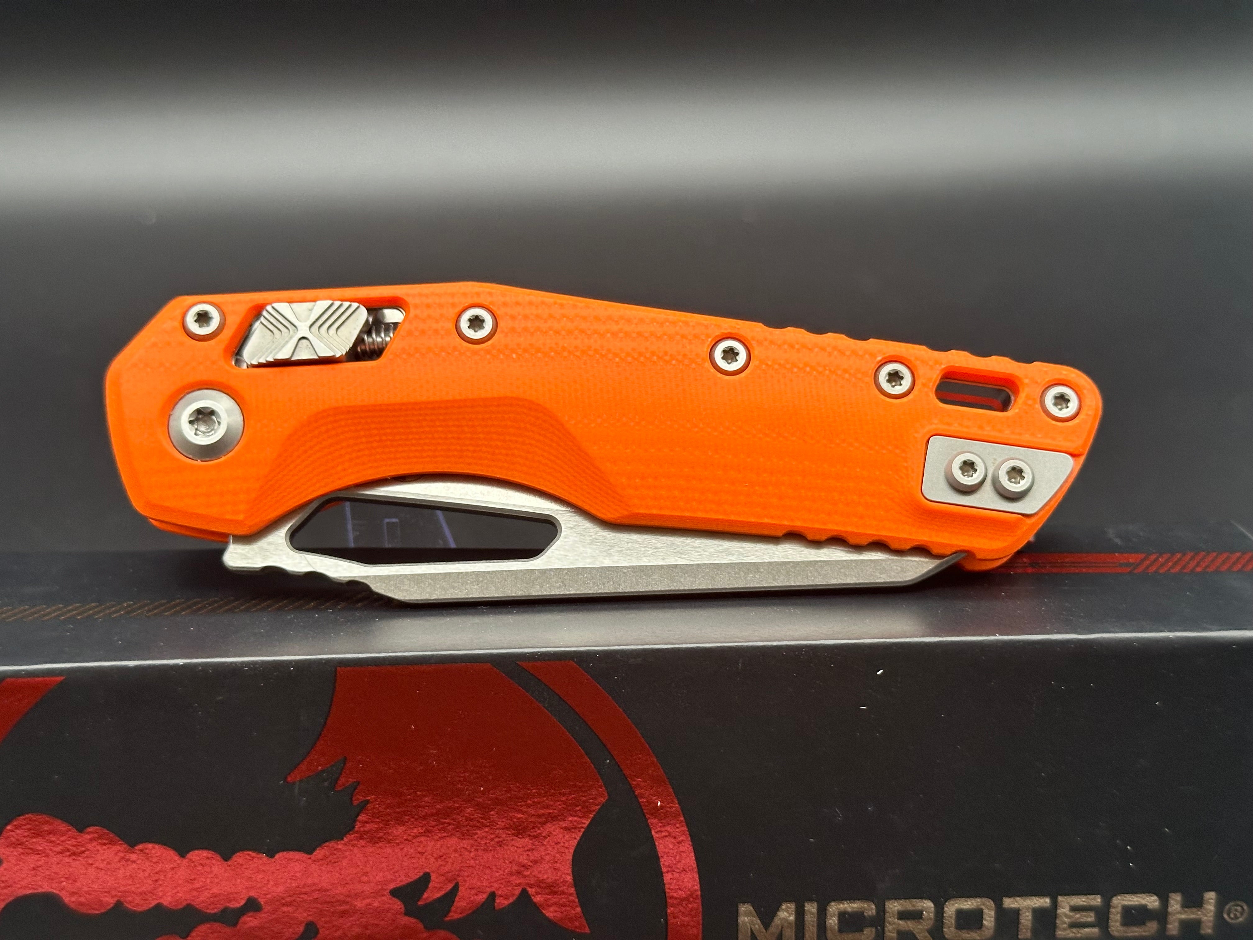 Microtech Standard Issue MSI Ram-Lok Knife Orange G-10