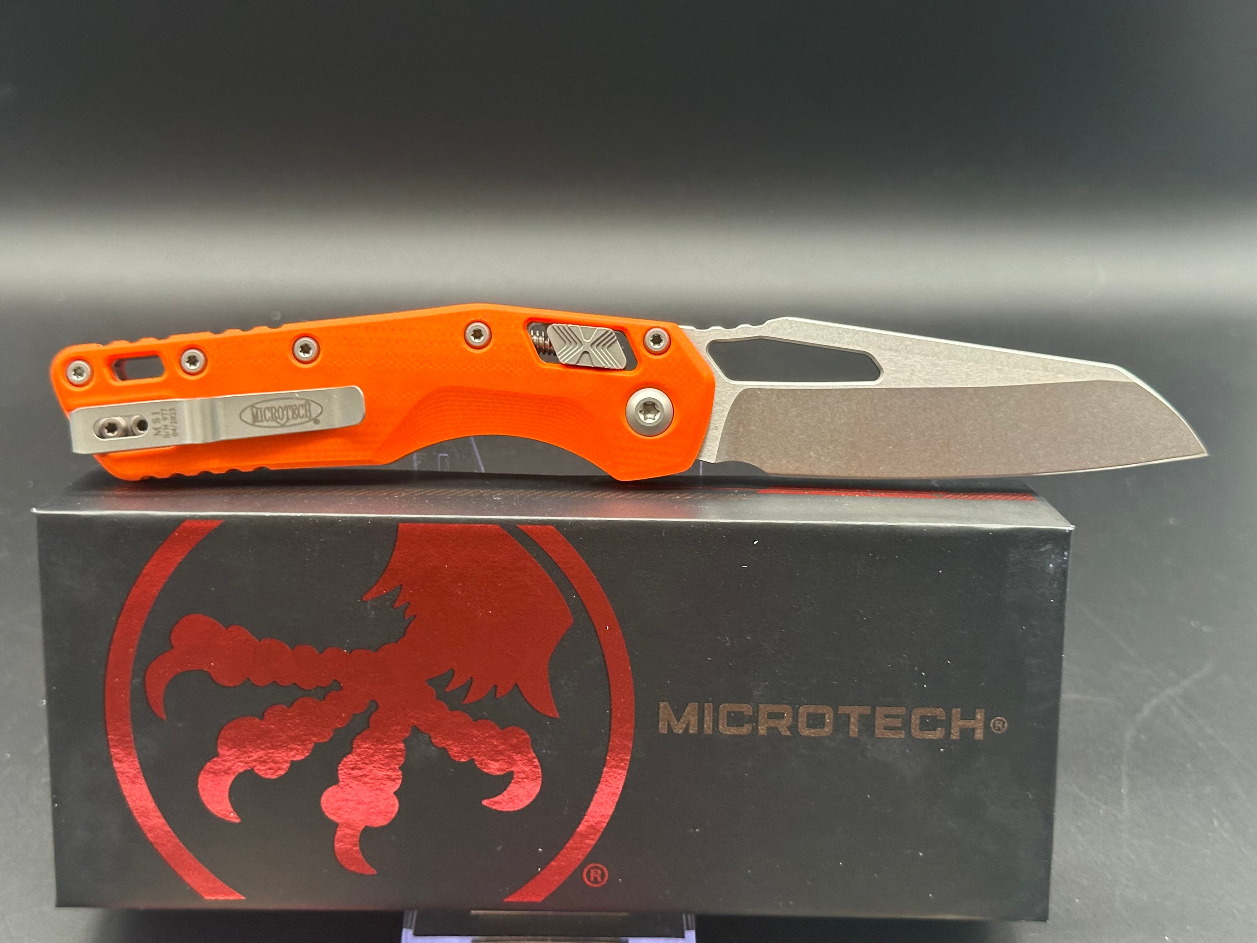 Microtech Standard Issue MSI Ram-Lok Knife Orange G-10