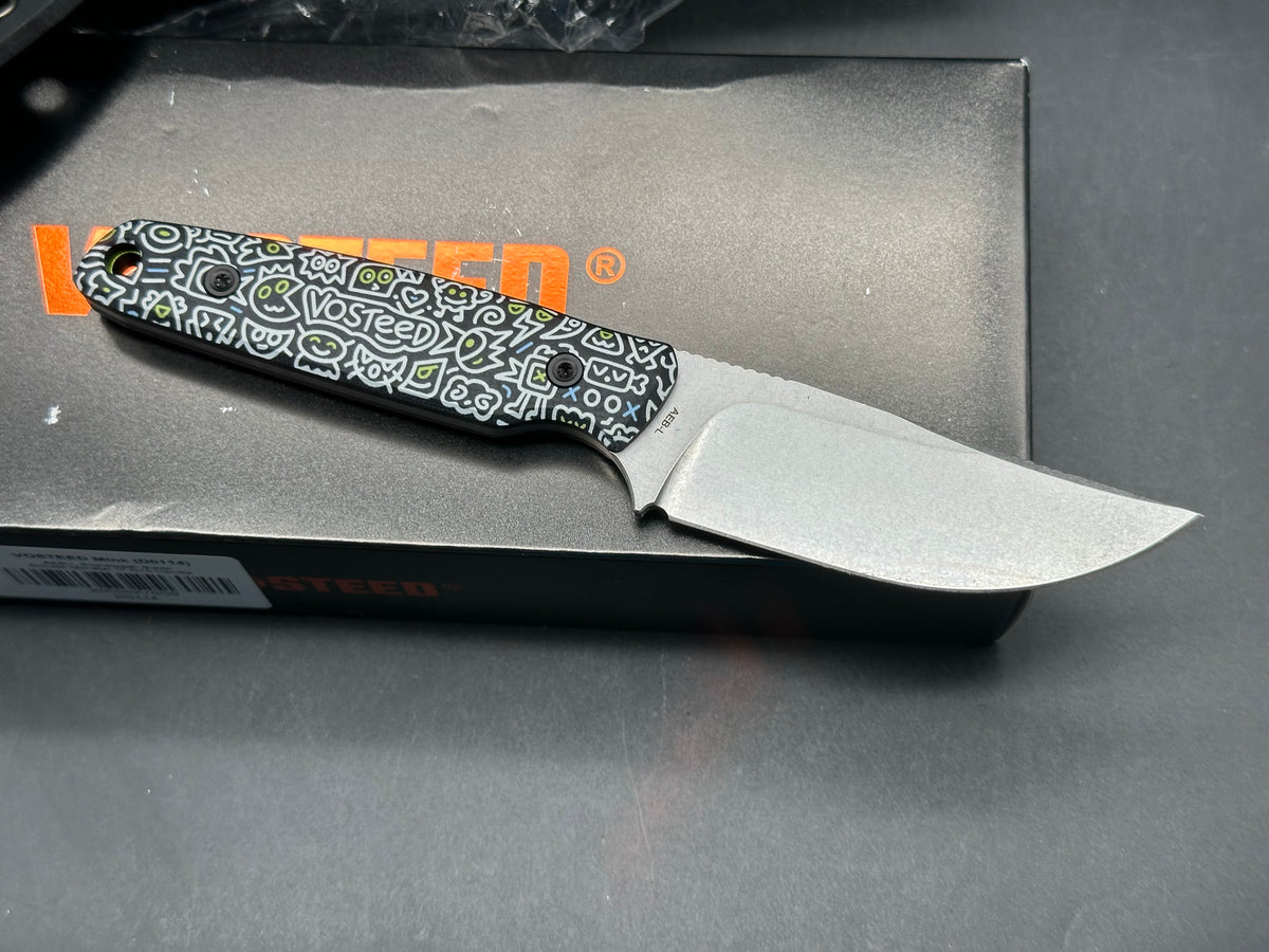 Vosteed Mink - Fixed Blade Knife (3.33" AEB-L Blade & G10 Handle) - AMAZON & TIKTOK EXCLUSIVE