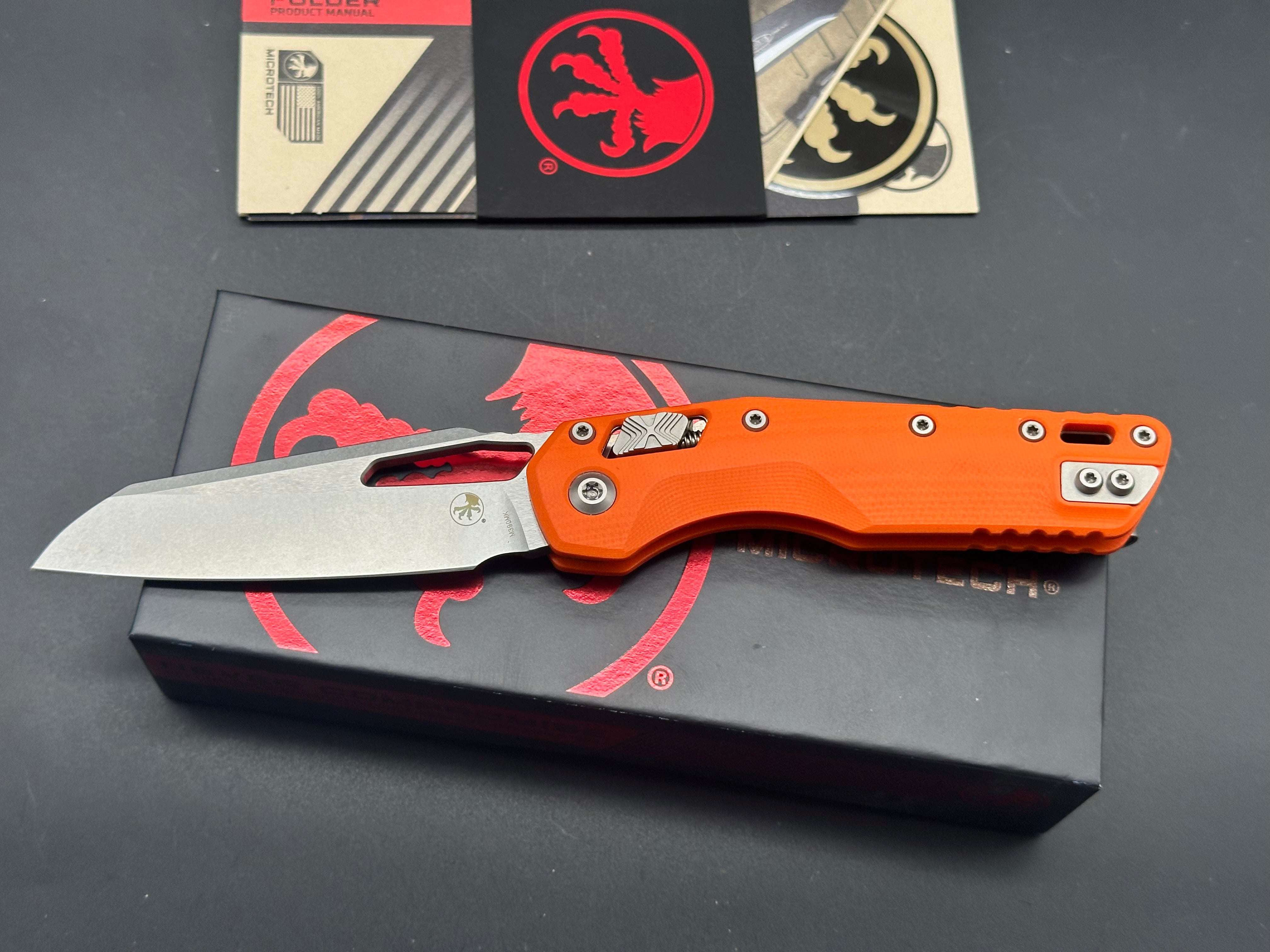 Microtech Standard Issue MSI Ram-Lok Knife Orange G-10