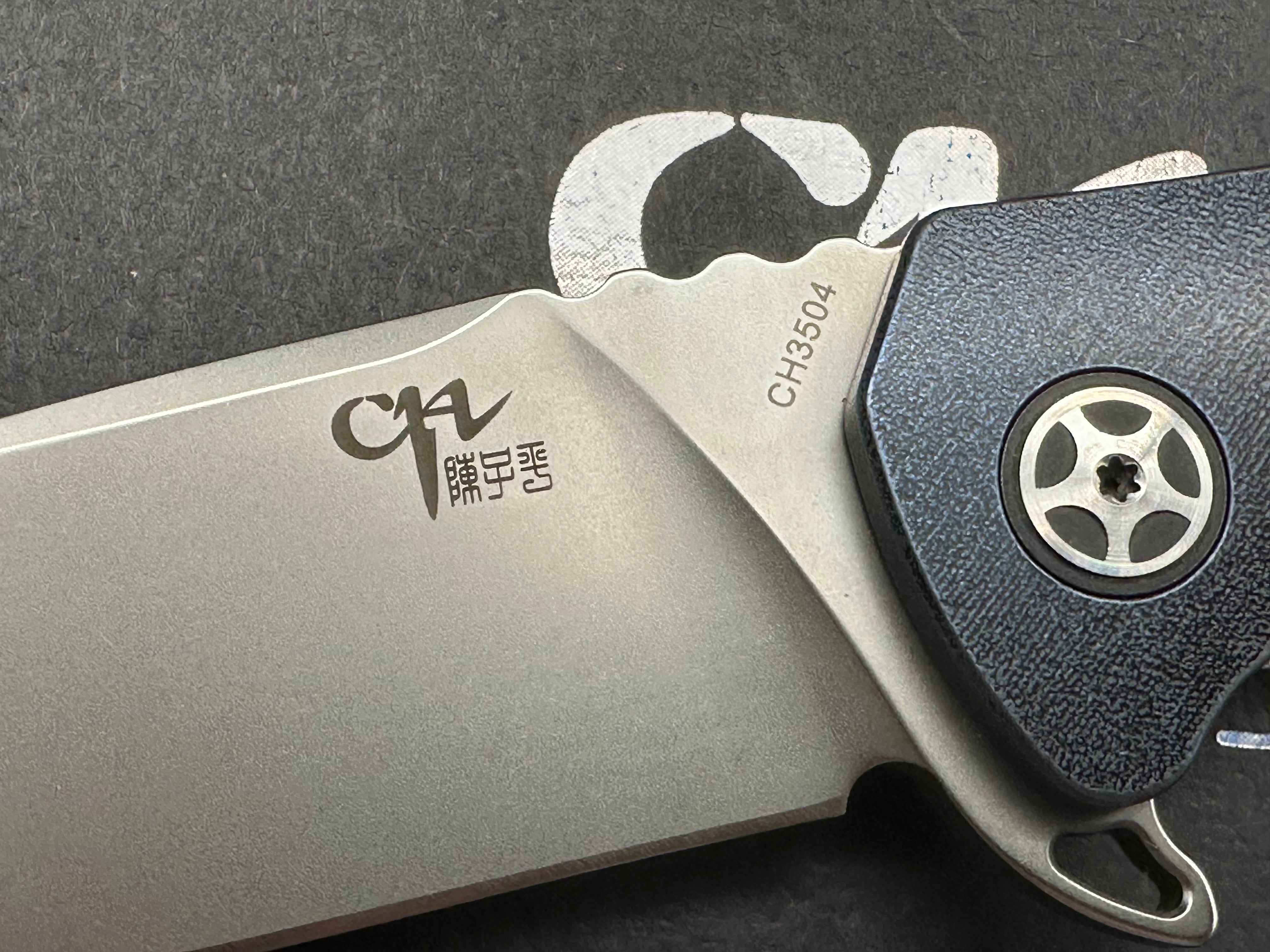 CH knives 3504 blue titanium handle w/S35VN blade