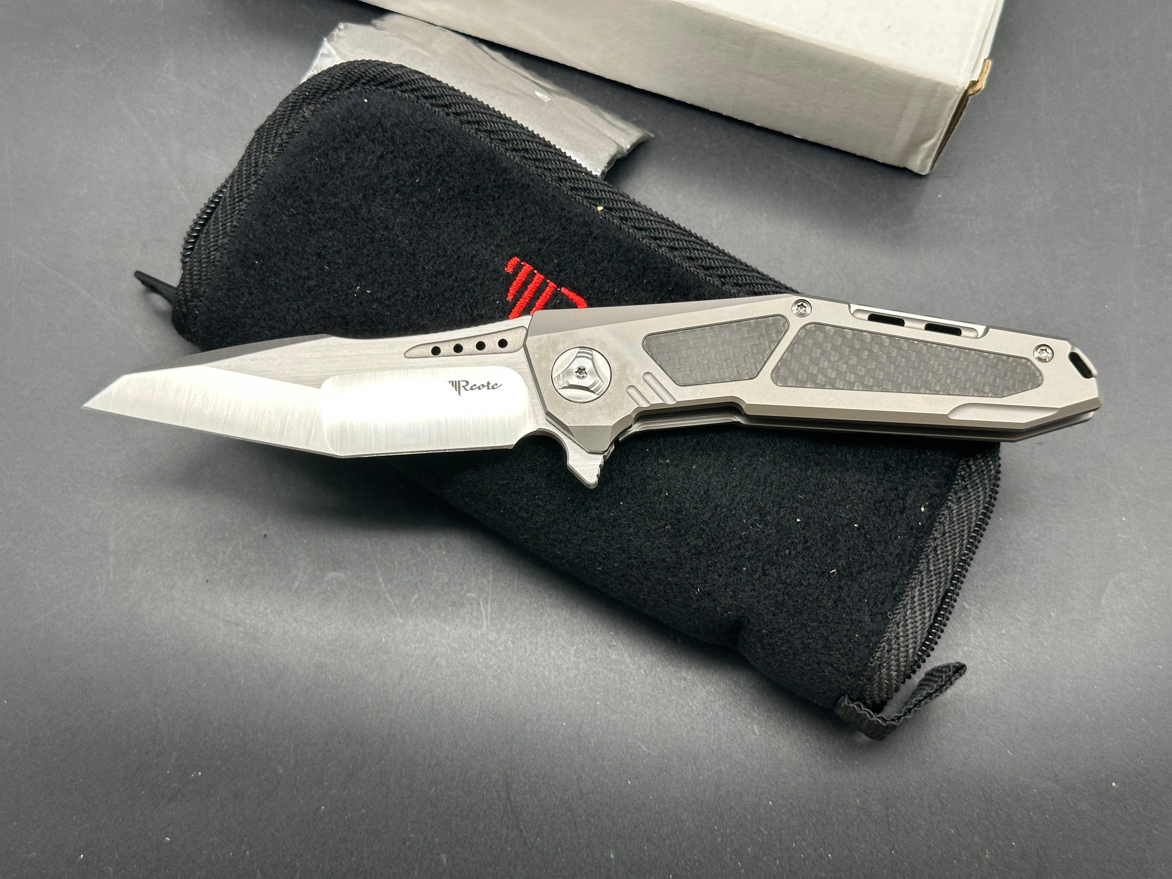 Reate K3: 3.75 inch satin finish drop point CTS-204 blade