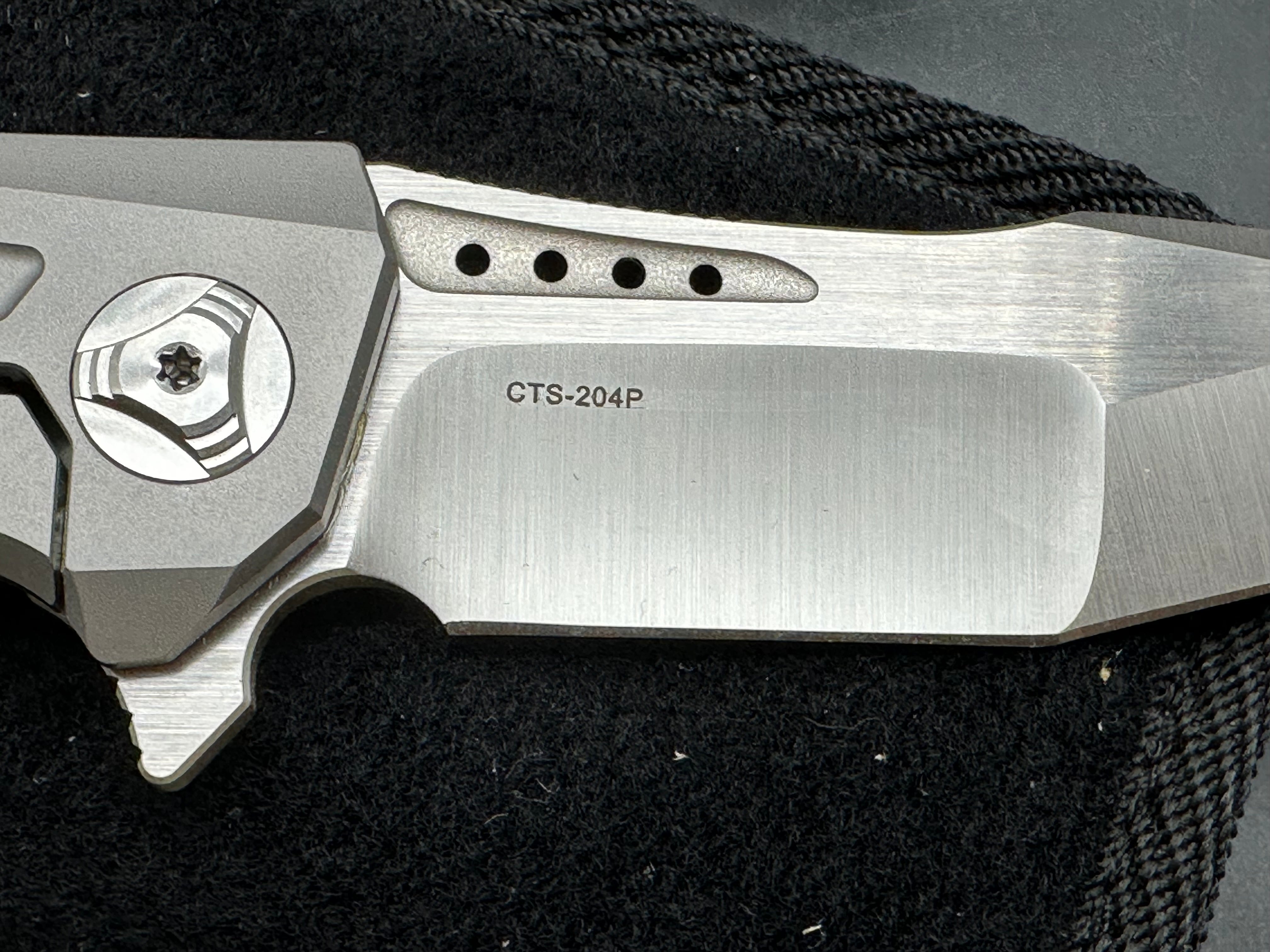 Reate K3: 3.75 inch satin finish drop point CTS-204 blade