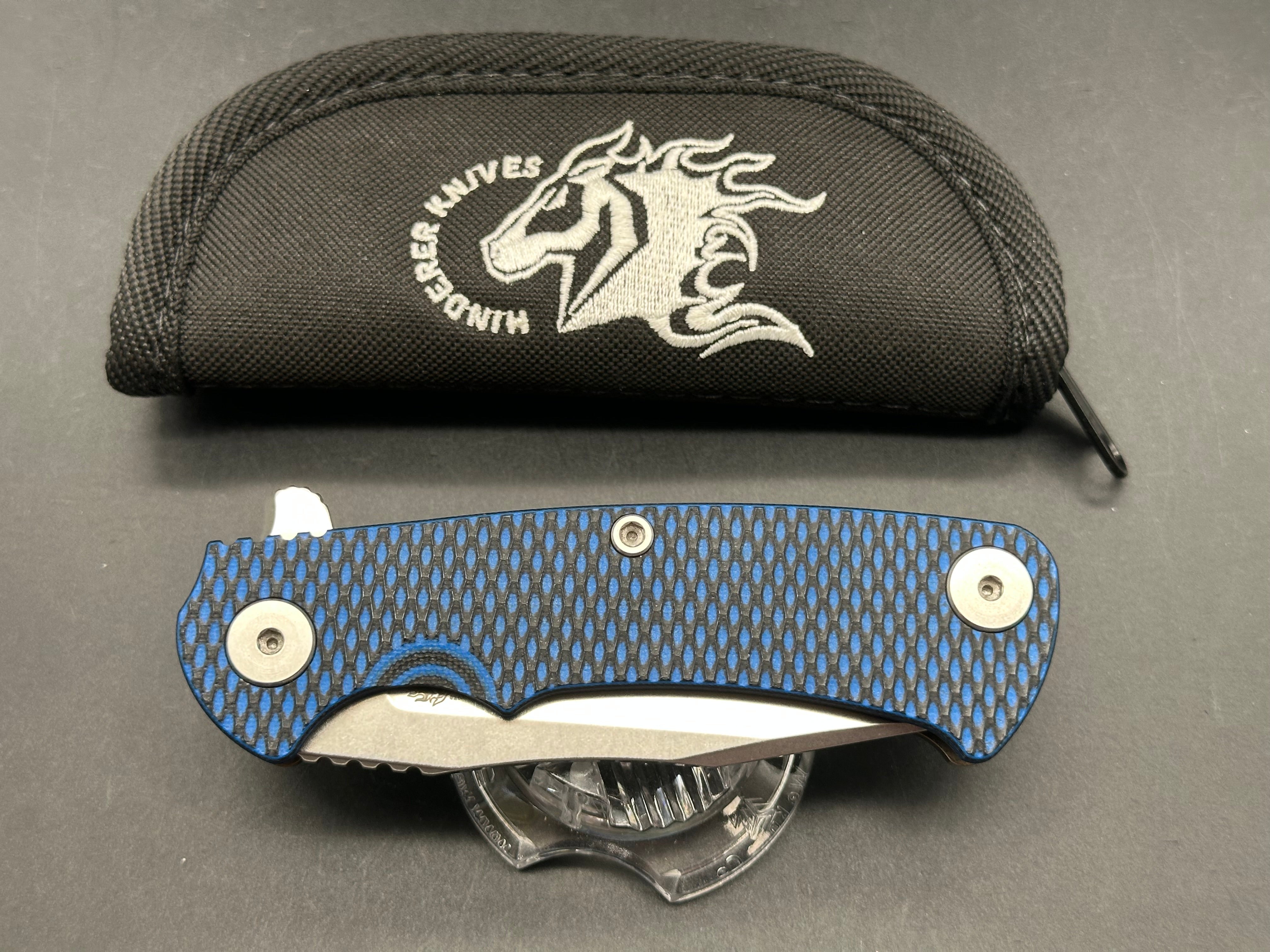 Hinderer Project X - Blue G-10, Bronze Ti, S45VN Blade