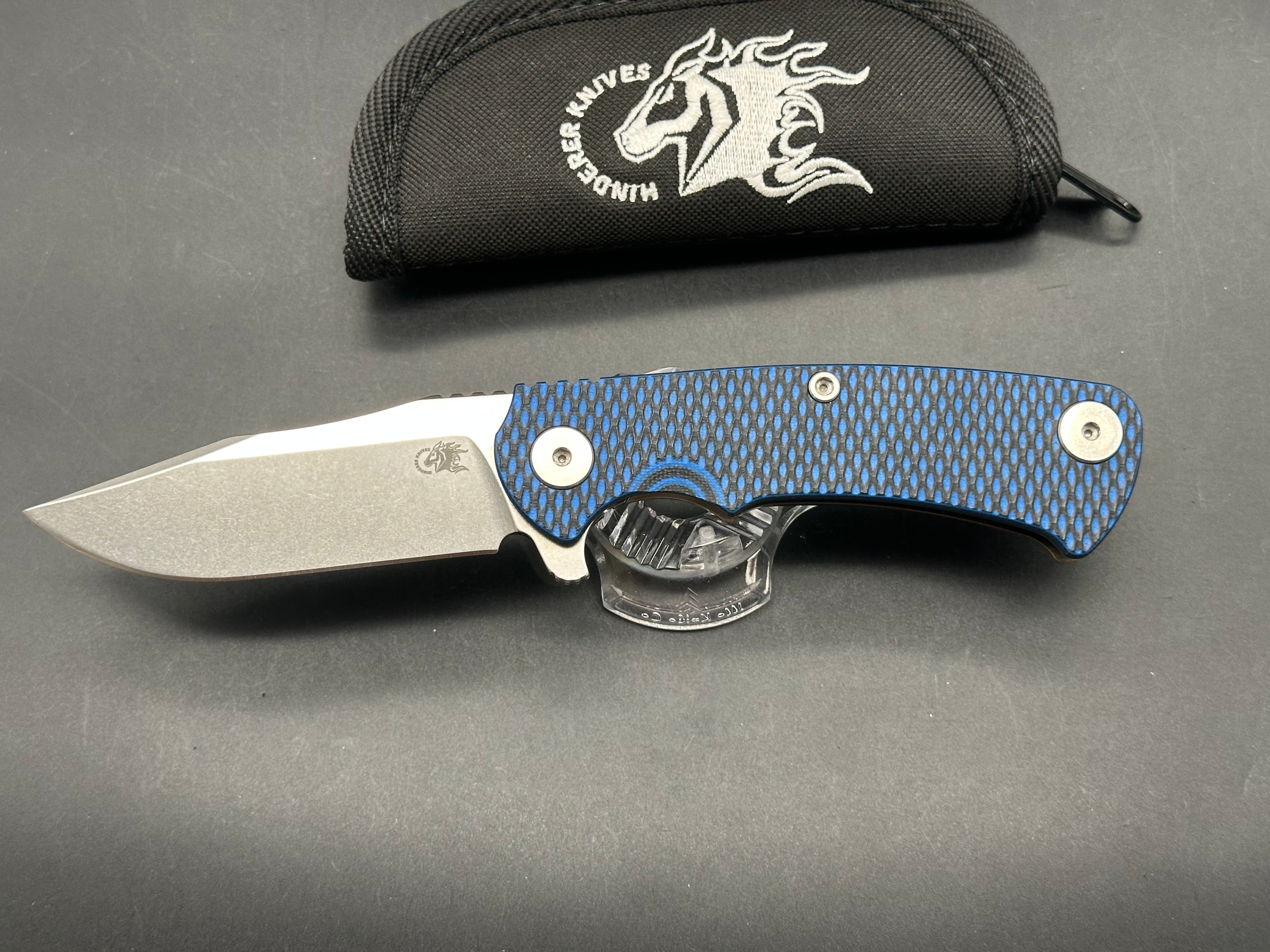 Hinderer Project X - Blue G-10, Bronze Ti, S45VN Blade