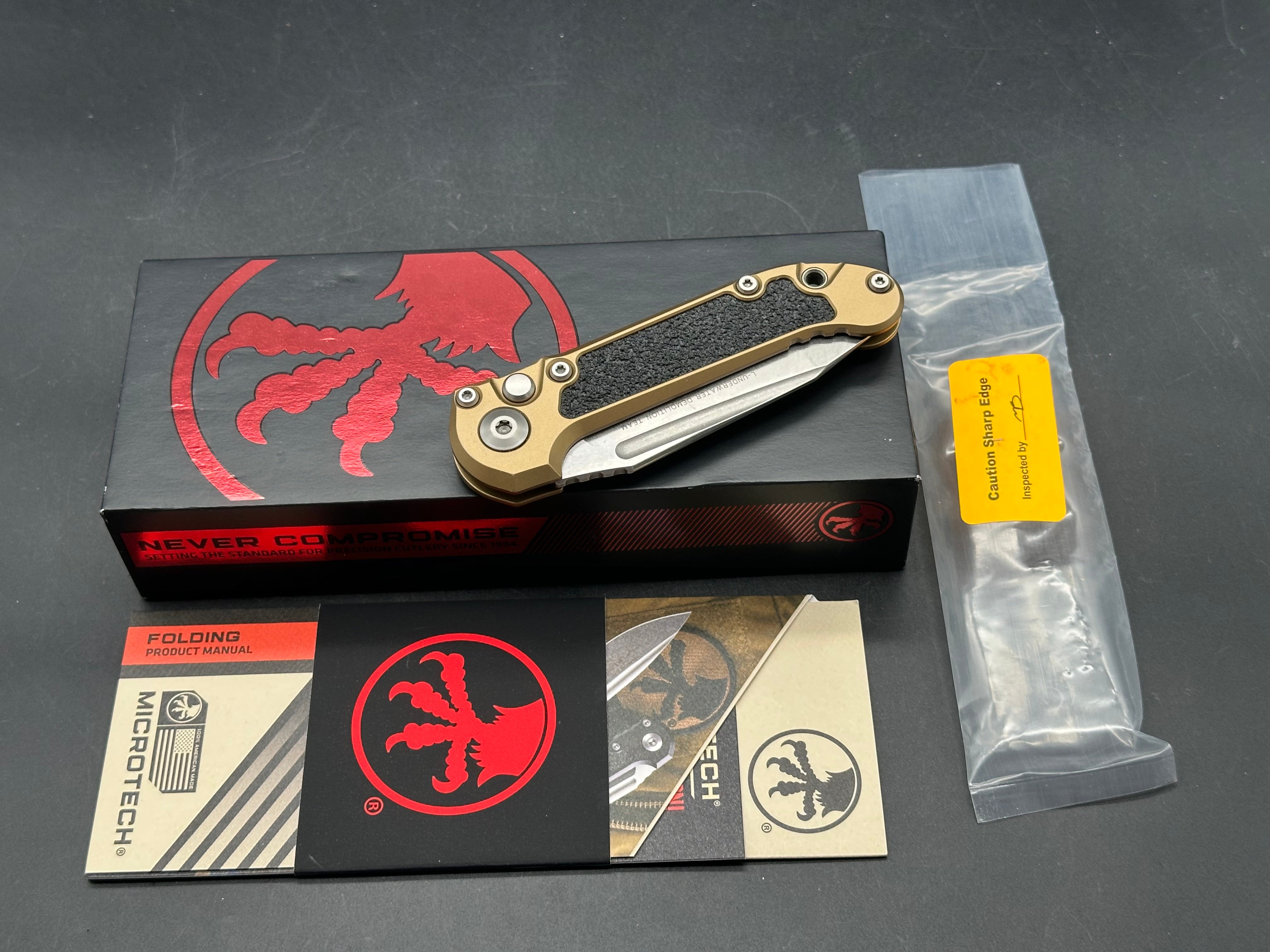 Microtech LUDT Gen III Stonewashed Tanto Bronze