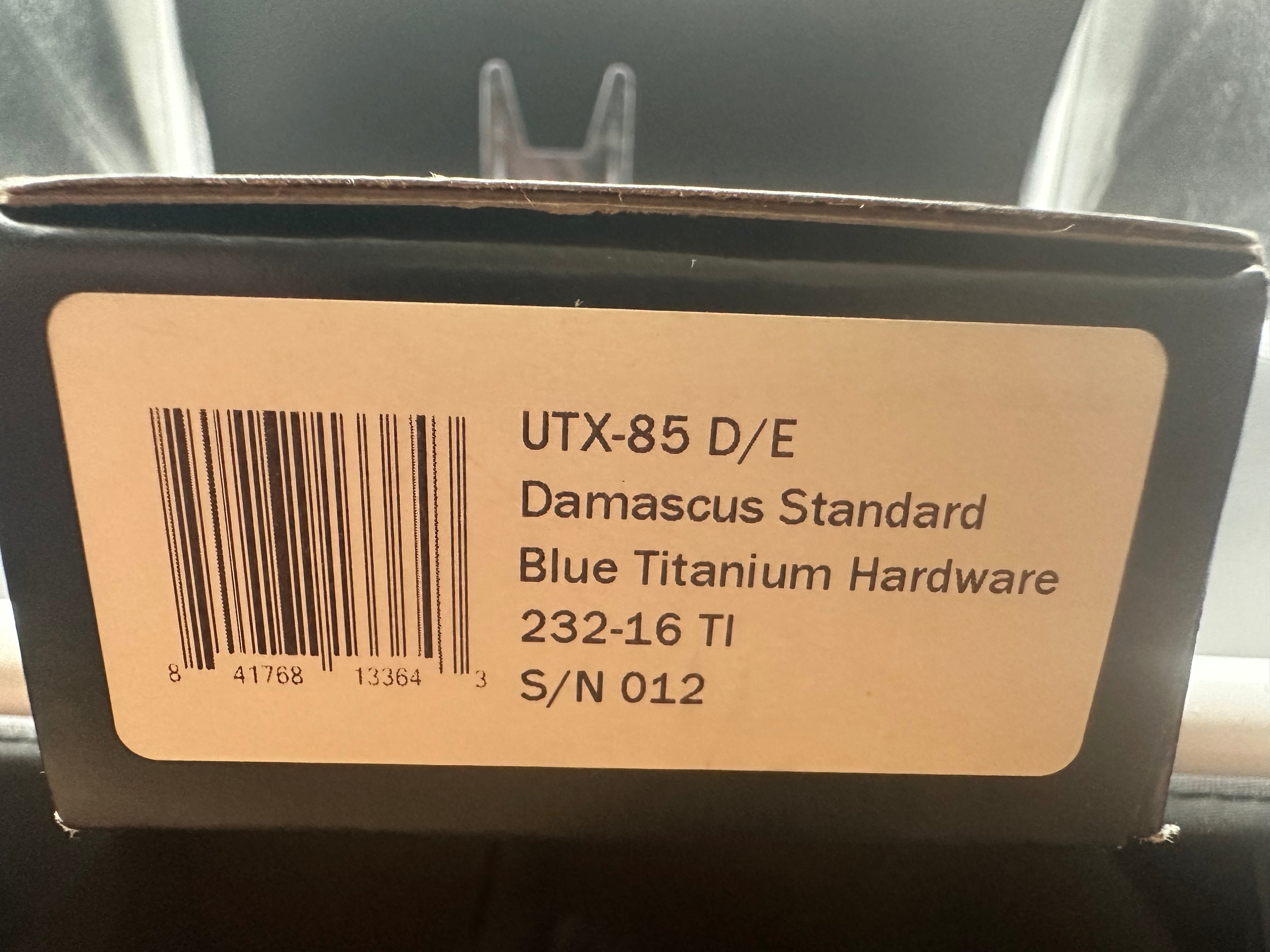 Microtech UTX-85 Double Edge Damascus BNIB