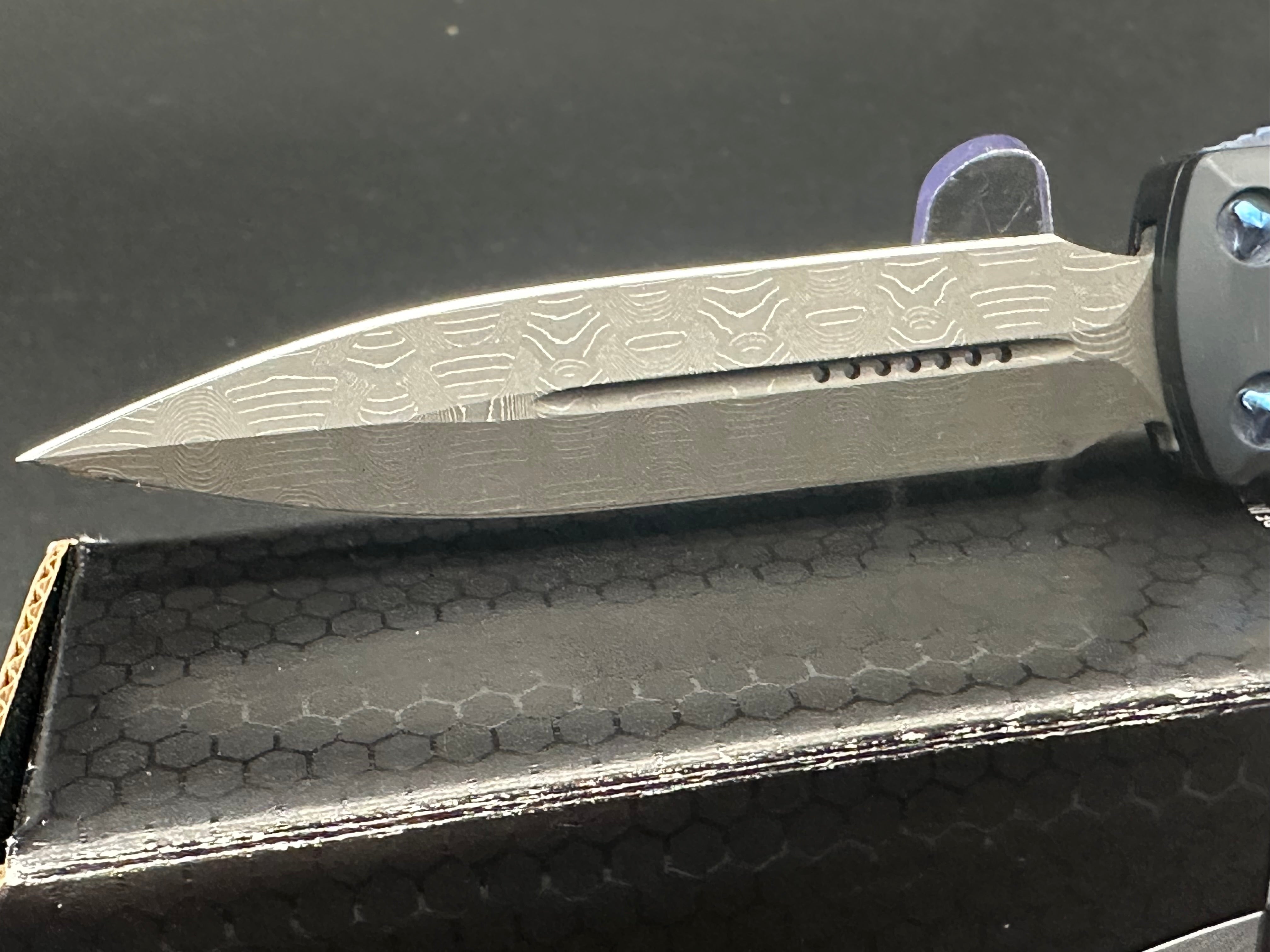 Microtech UTX-85 Double Edge Damascus BNIB