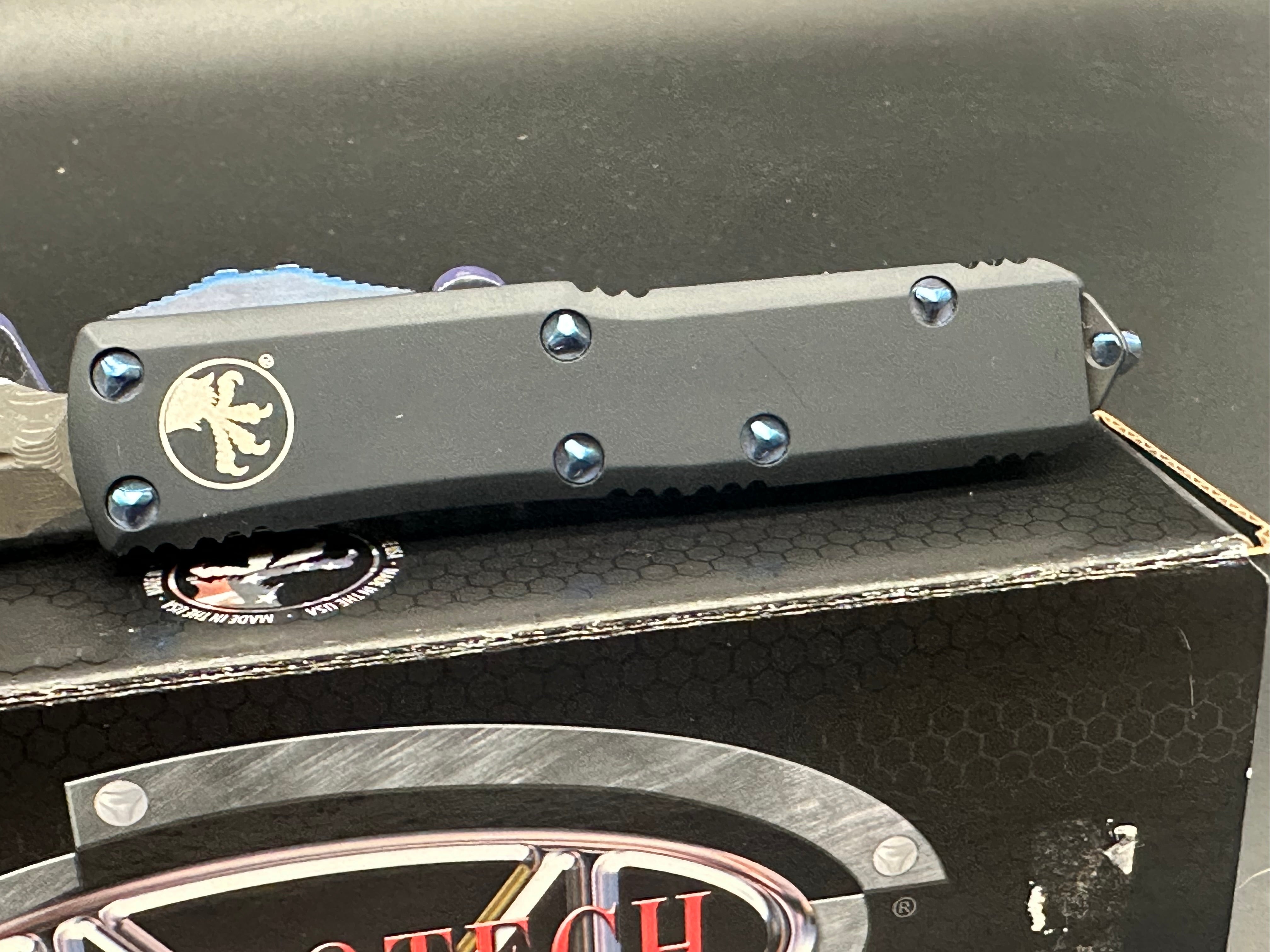 Microtech UTX-85 Double Edge Damascus BNIB