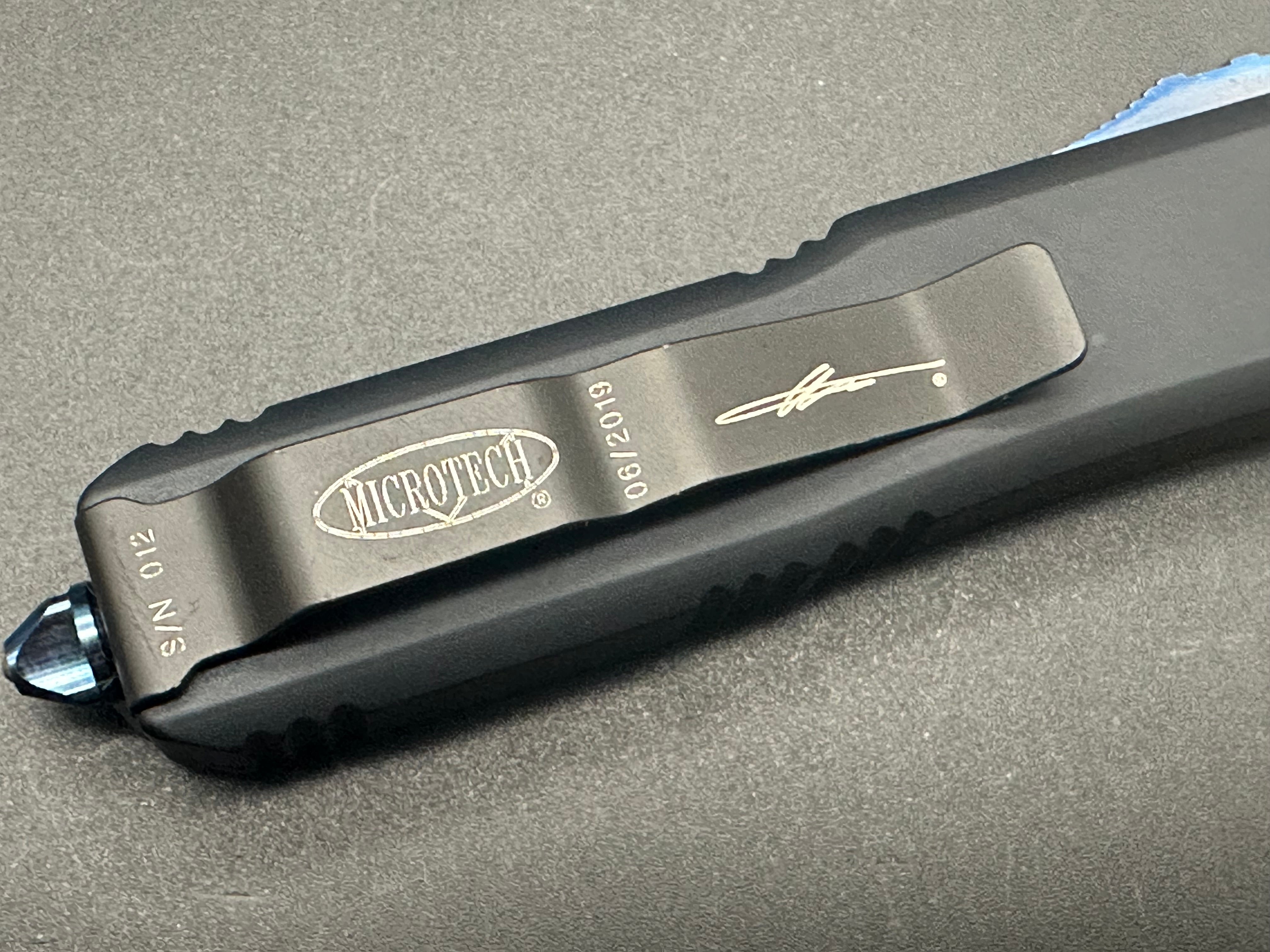 Microtech UTX-85 Double Edge Damascus BNIB