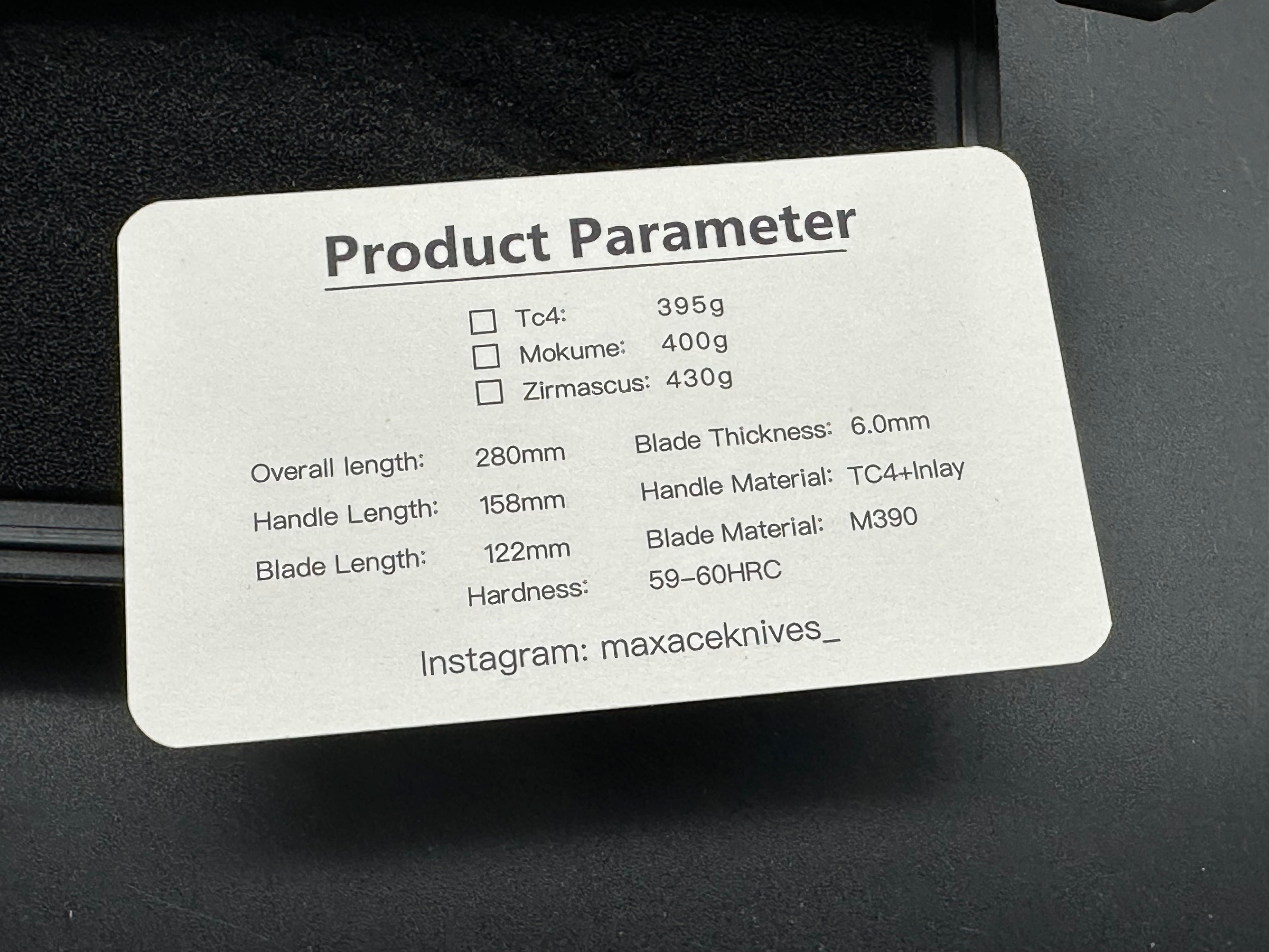 Maxace + Midnight Cat - Titanis/Black + Gold Titanium Handle