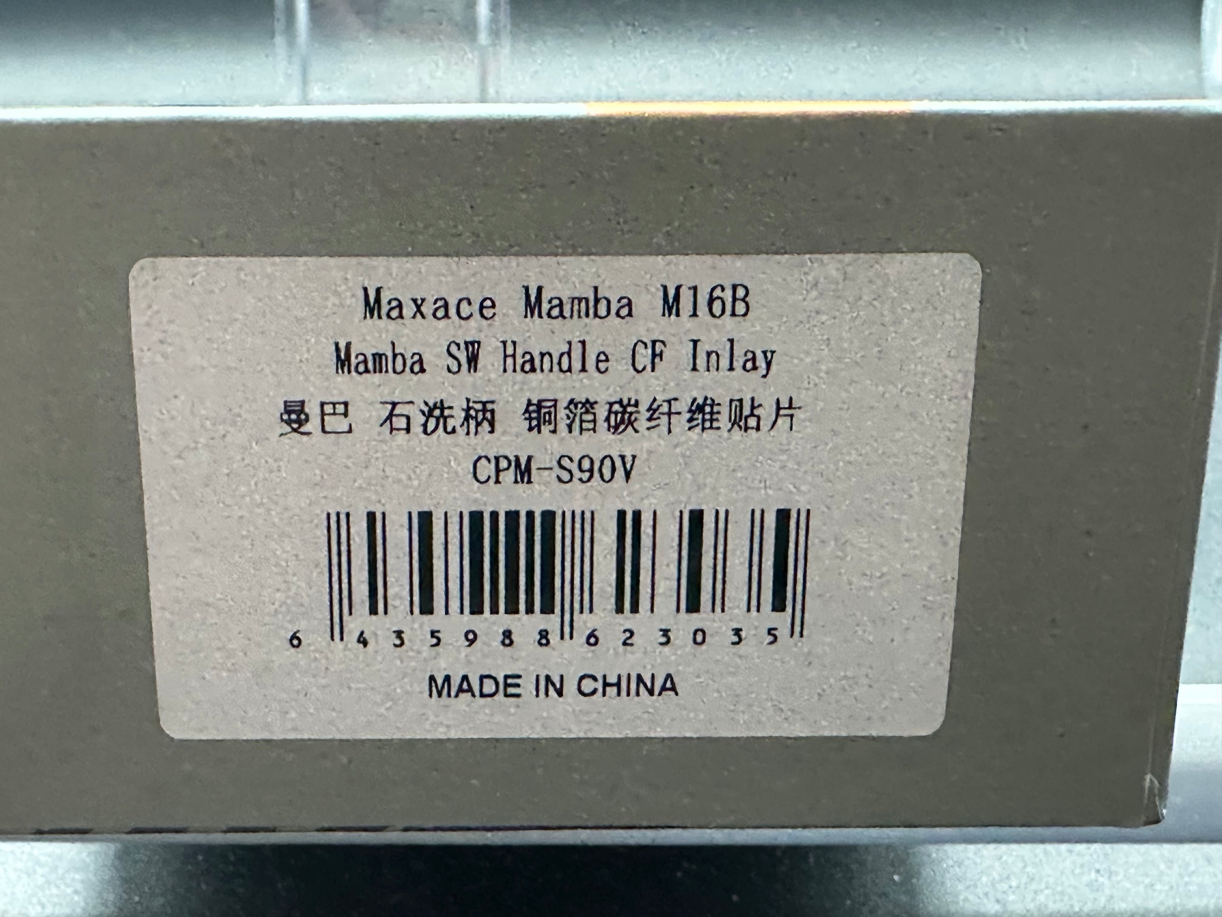 Maxace + Midnight Cat - Mamba/Grey Stonewash Ti + Marble Carbon Inlays + Timascus Backspacer & Pocket Clip