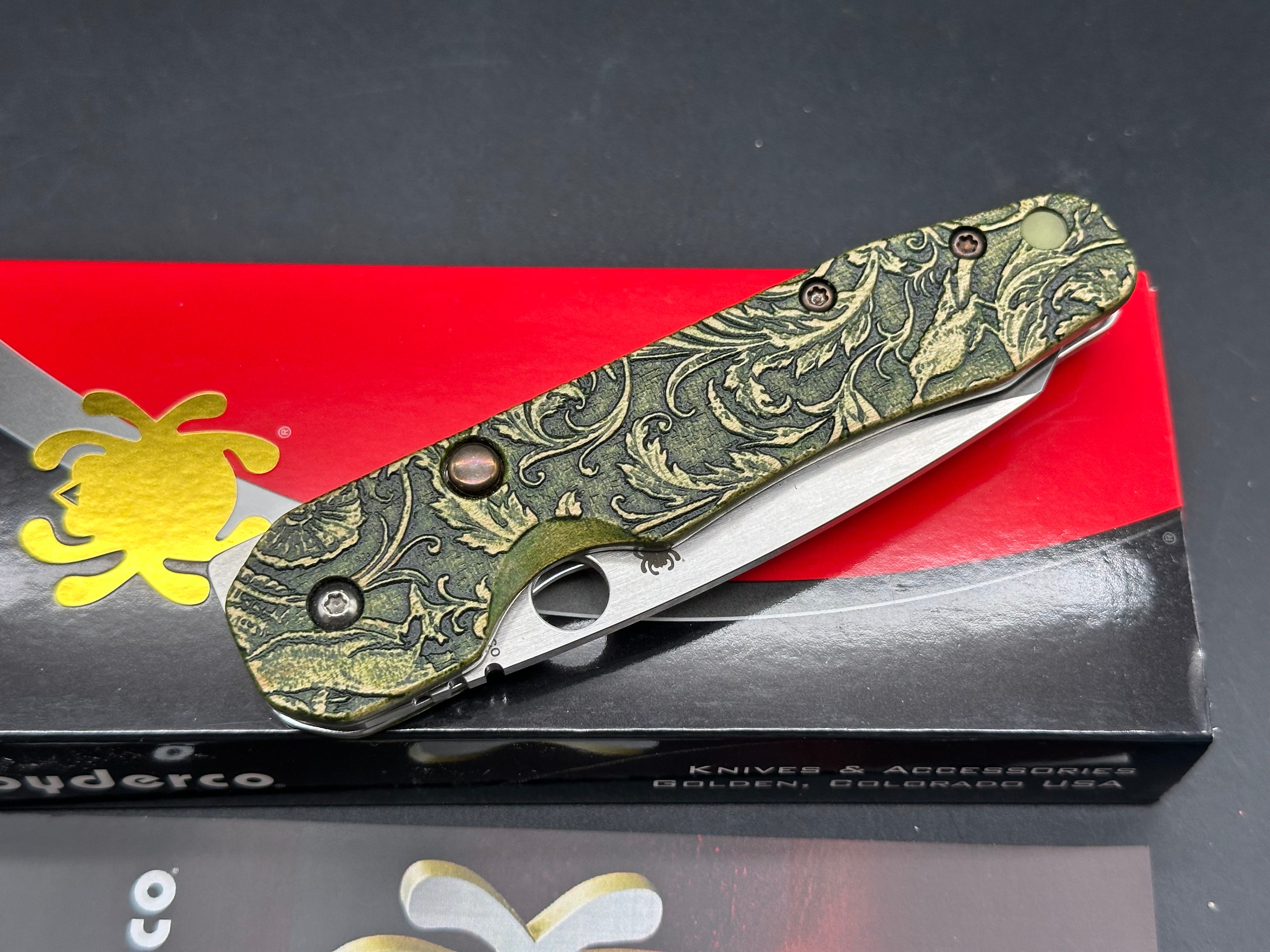 Spyderco Smock with custom wood scales