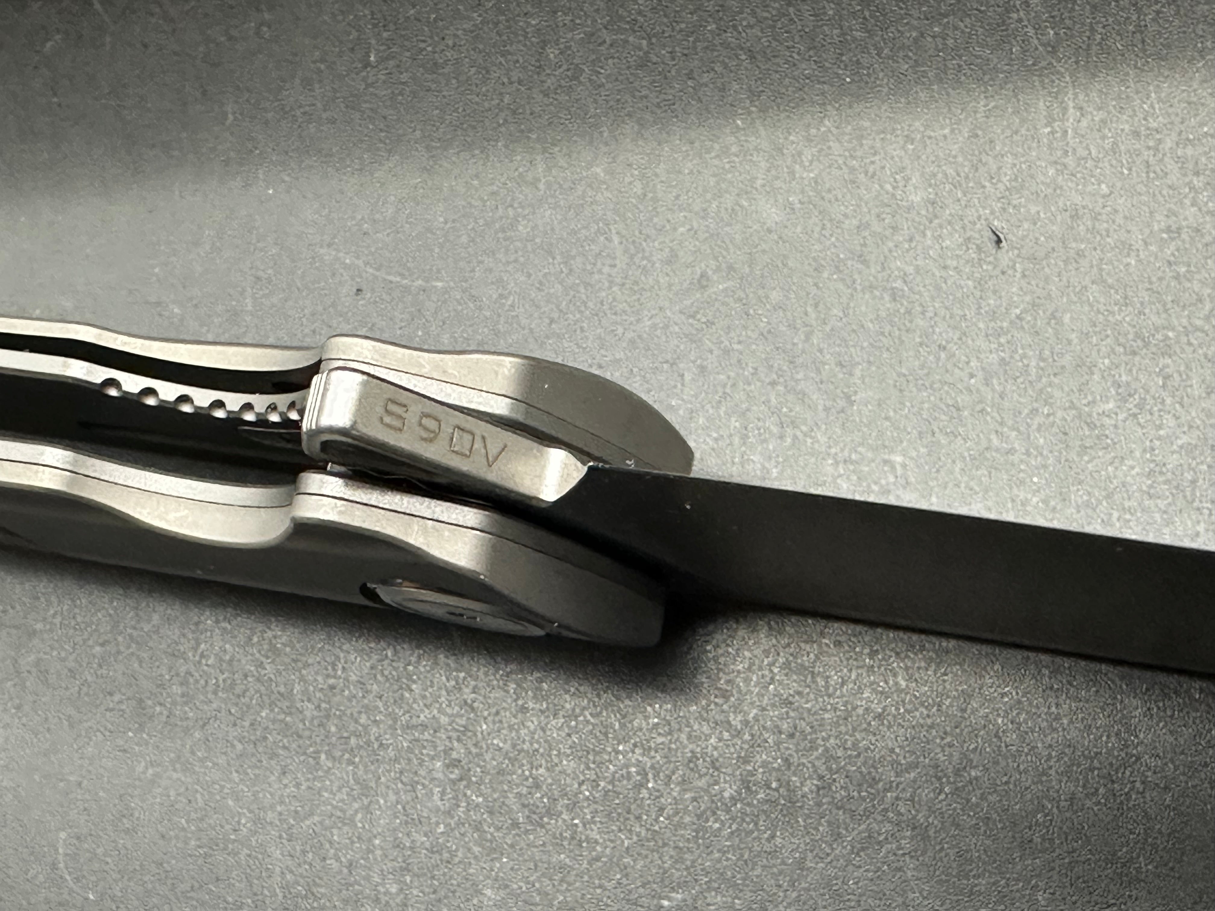 Maxace + Midnight Cat - Mamba/Grey Stonewash Ti + Marble Carbon Inlays + Timascus Backspacer & Pocket Clip