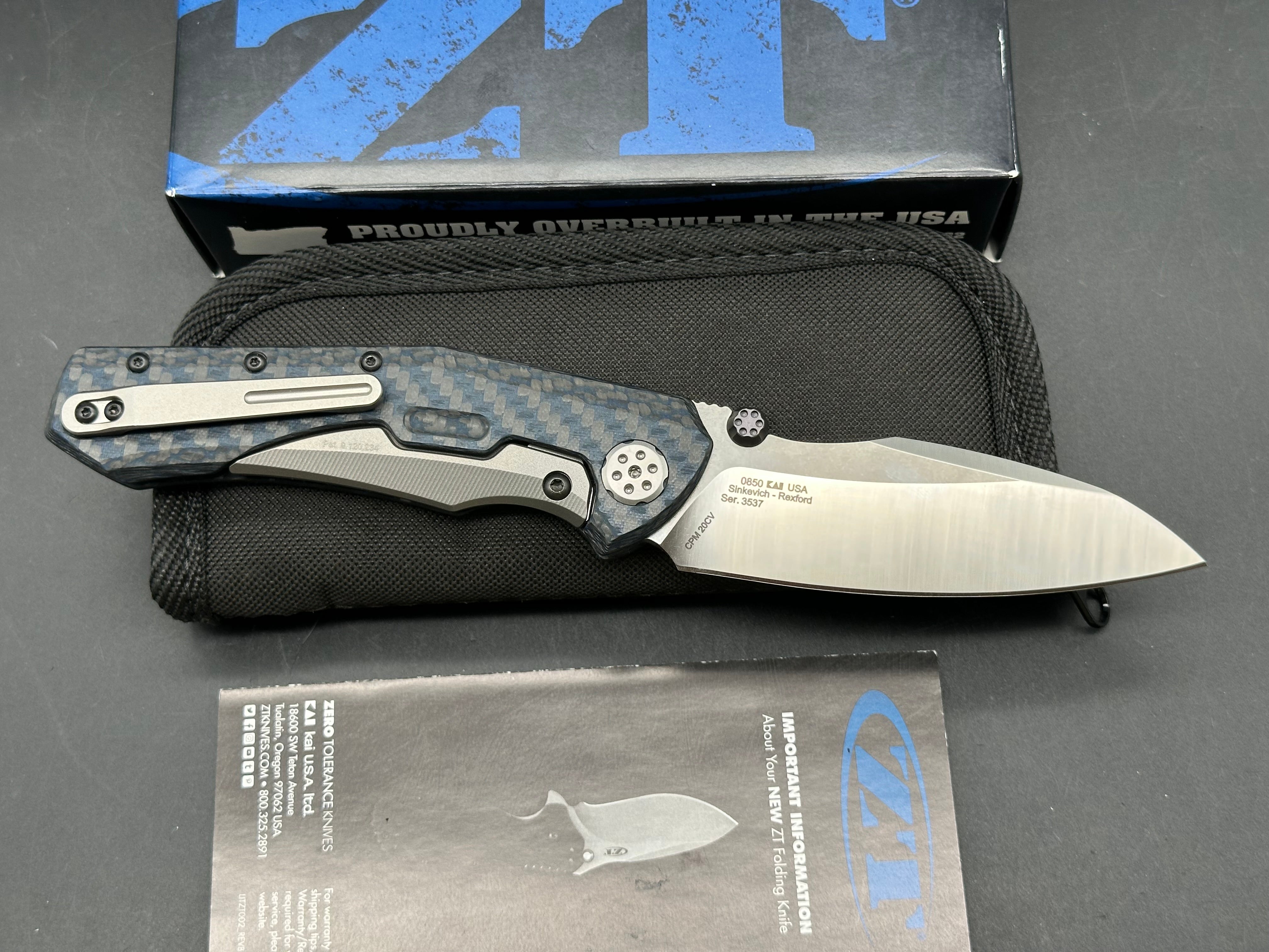 Zero Tolerance ZT 850 Sinkevich/Rexford design: Dmitry Sinkevich and Todd Rexford design