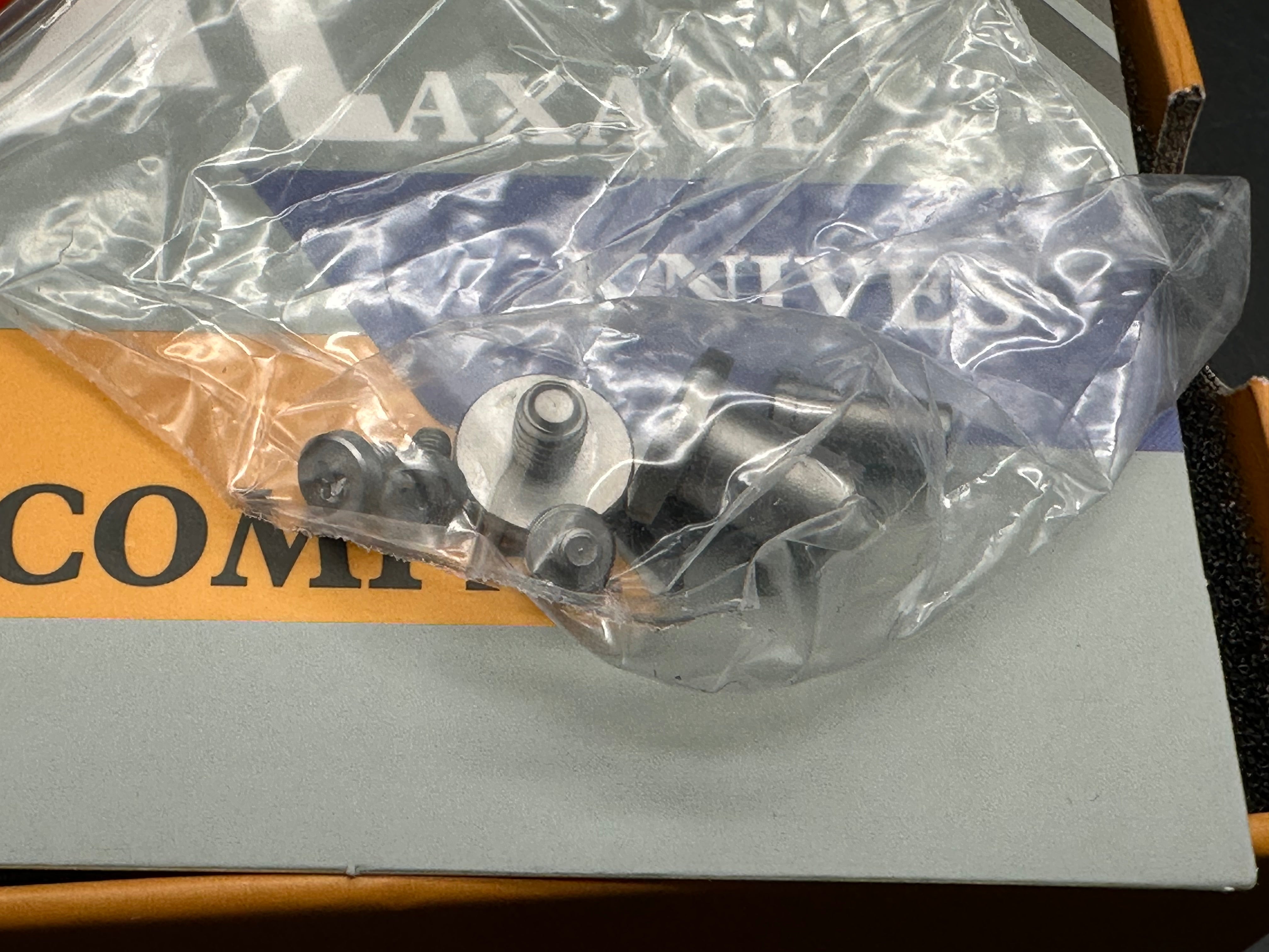 Maxace + Midnight Cat - Black Mirror/Grey-Silver Ti Frame + Swirl Carbon Fiber Inlay