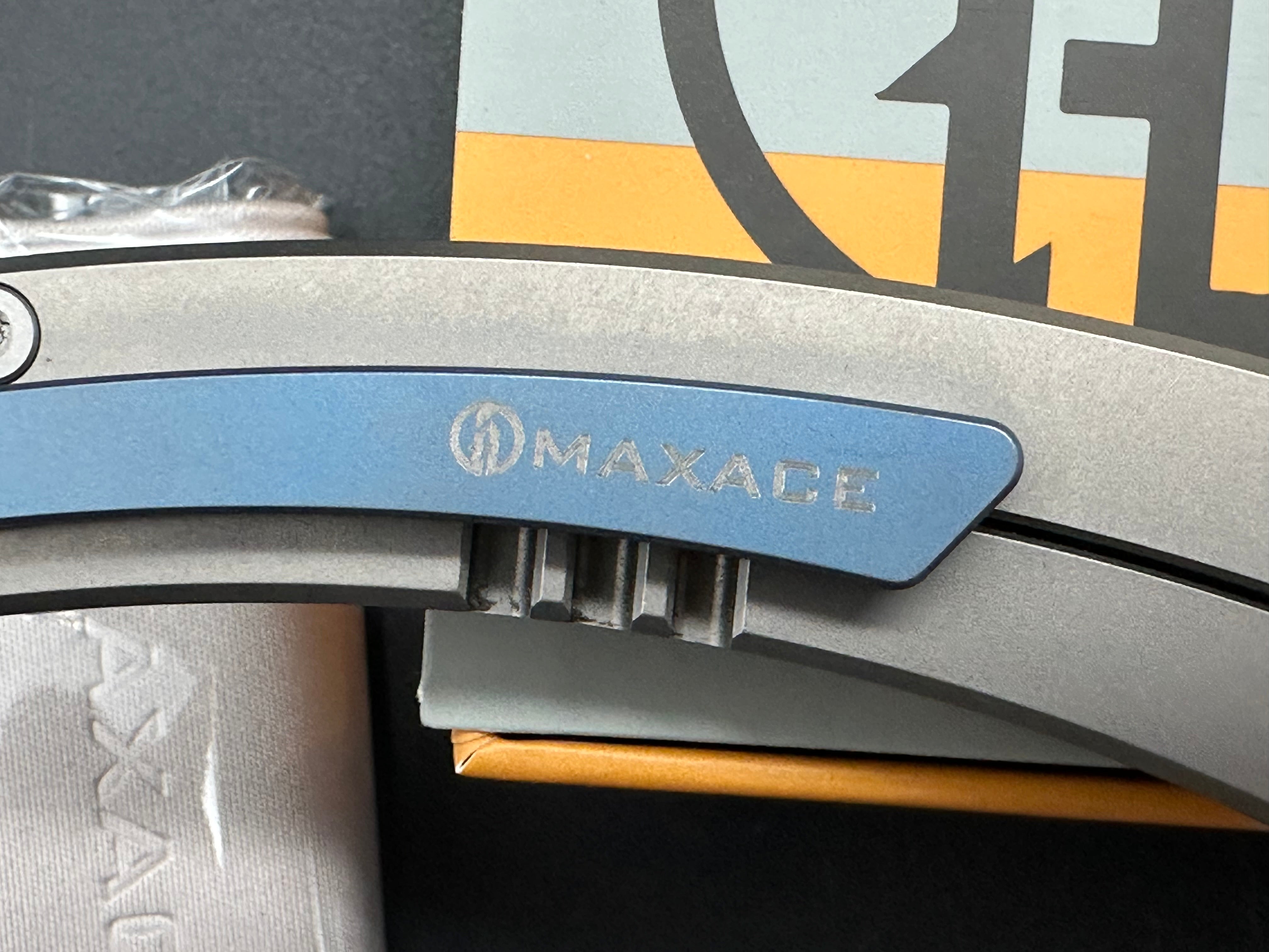 Maxace + Midnight Cat - Black Mirror/Grey-Silver Ti Frame + Swirl Carbon Fiber Inlay