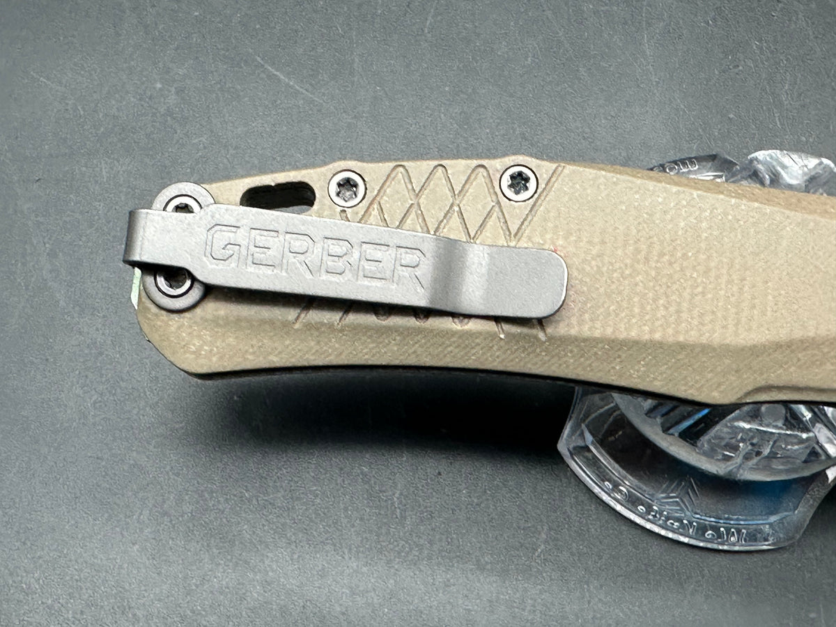 Gerber Scout Crossbar Lock Knife Tan Micarta (3.2" Gray)