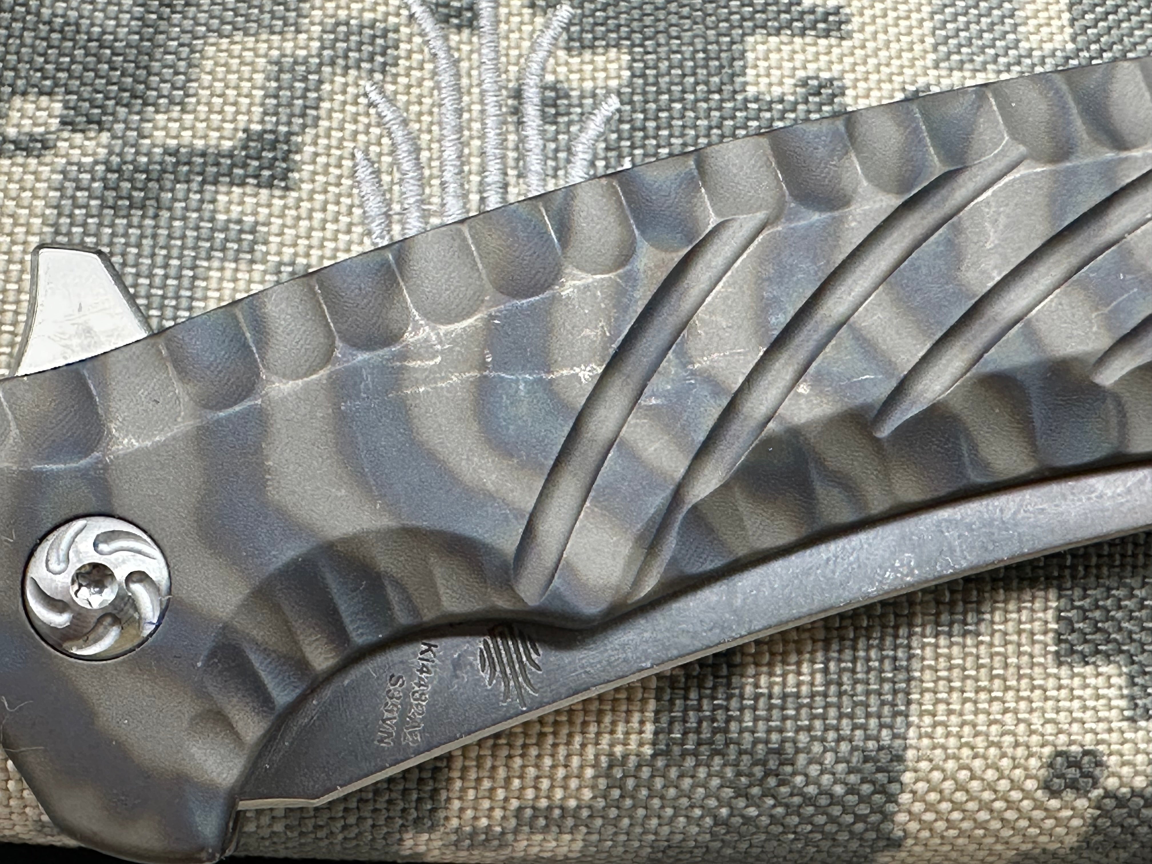Kizer Nomad Dirk Pinkerton design 3.75 trailing point, flat grind, satin CPM-S35VN upswept blade
