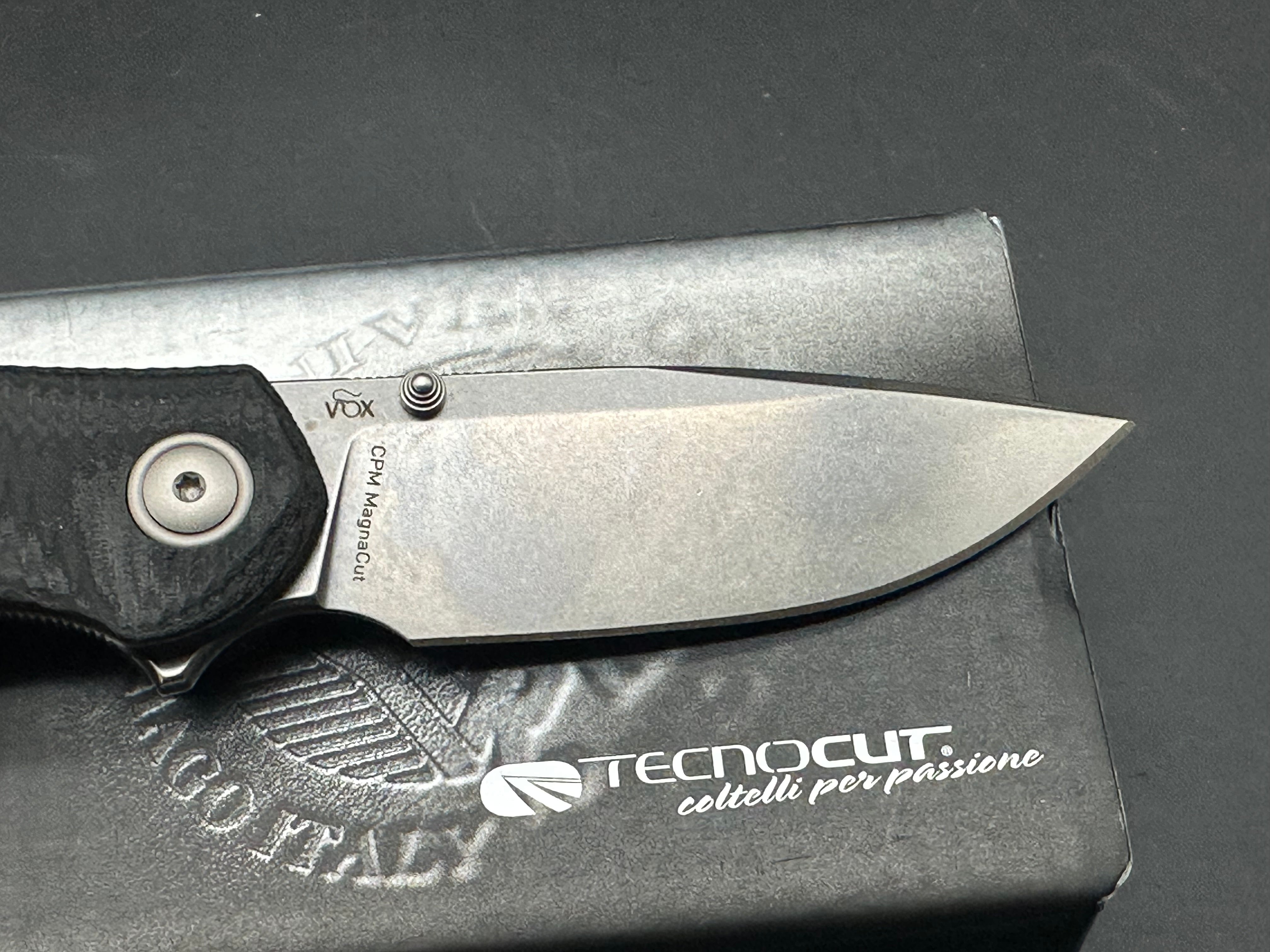 Viper Knives Vale MagnaCut Liner Lock Knife Black SureTouch (3" Stonewash)