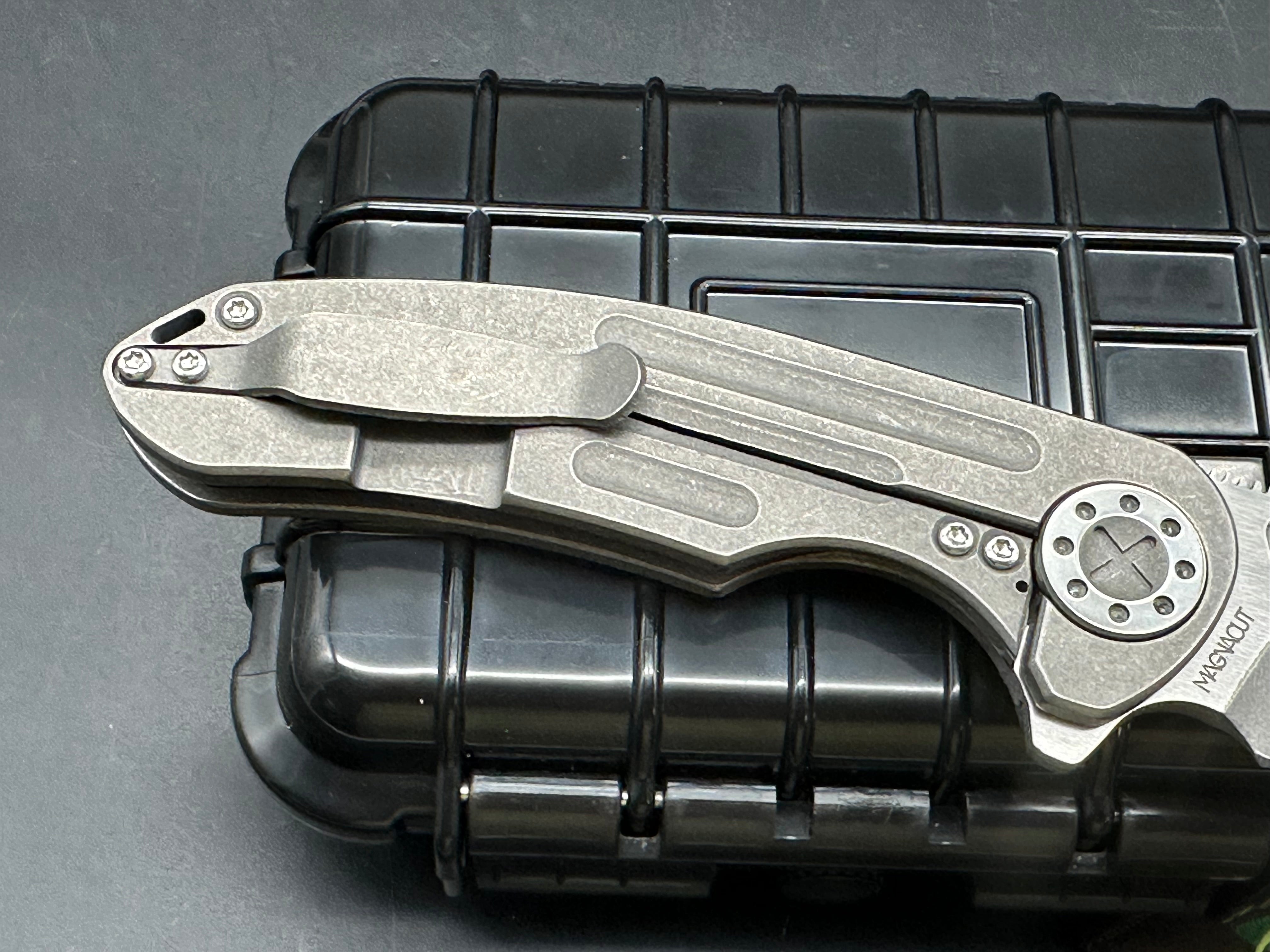 Curtiss Custom Knives Large F3 Slicer Ball Milled. Magnacut blade