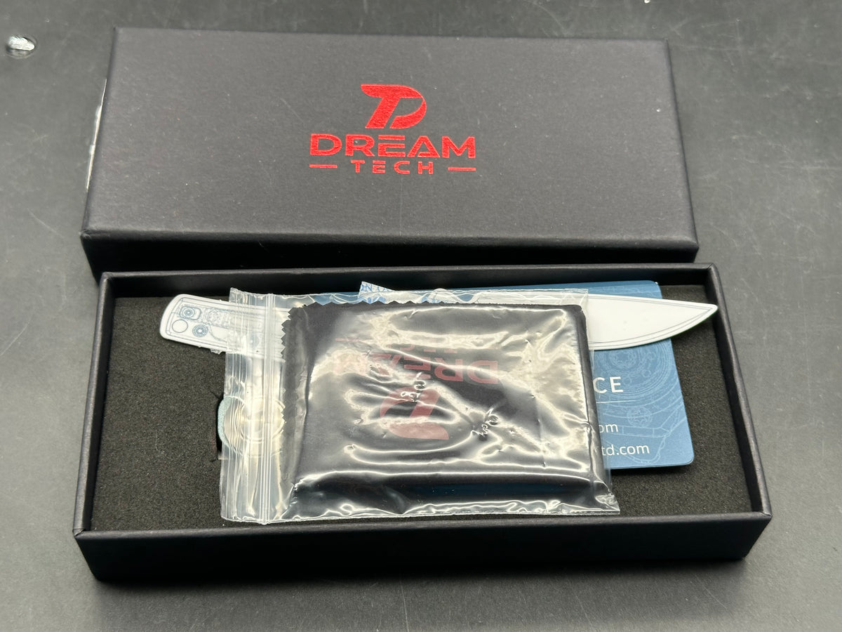 DREAMTECH Folding Pocket Knife Aluminum Handle D2 Blade Knife
