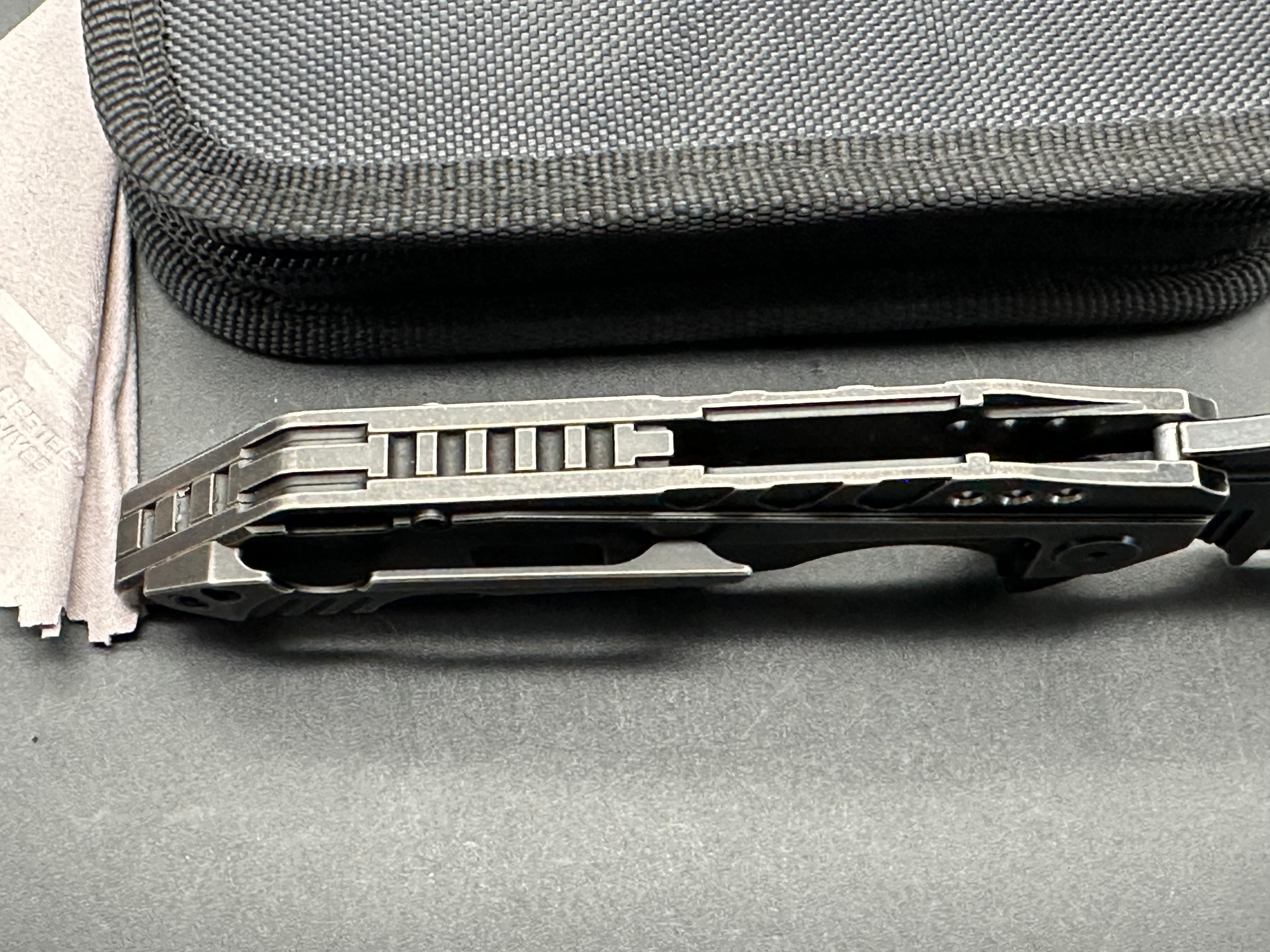 Bestech + TKT - Shodan/Antique Dark-Bronze Stonewash Titanium Handle