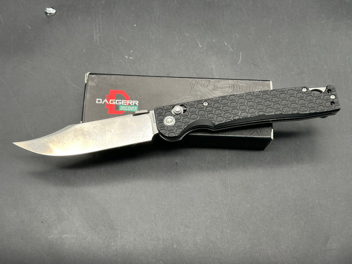 Daggerr Knives Pike black FRN handle w/8cr14 blade