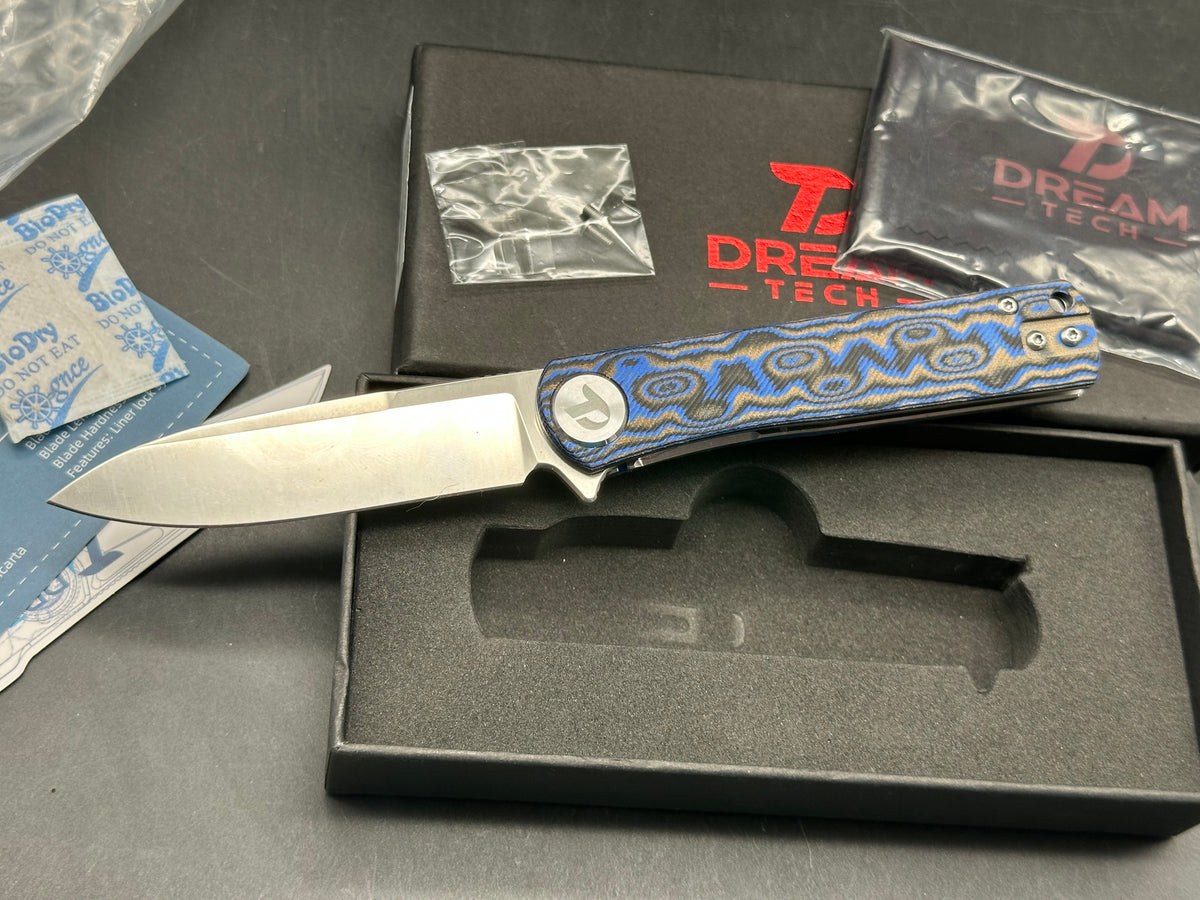 DREAMTECH Knife Folding Knife Micarta Handle D2 Blade Knife