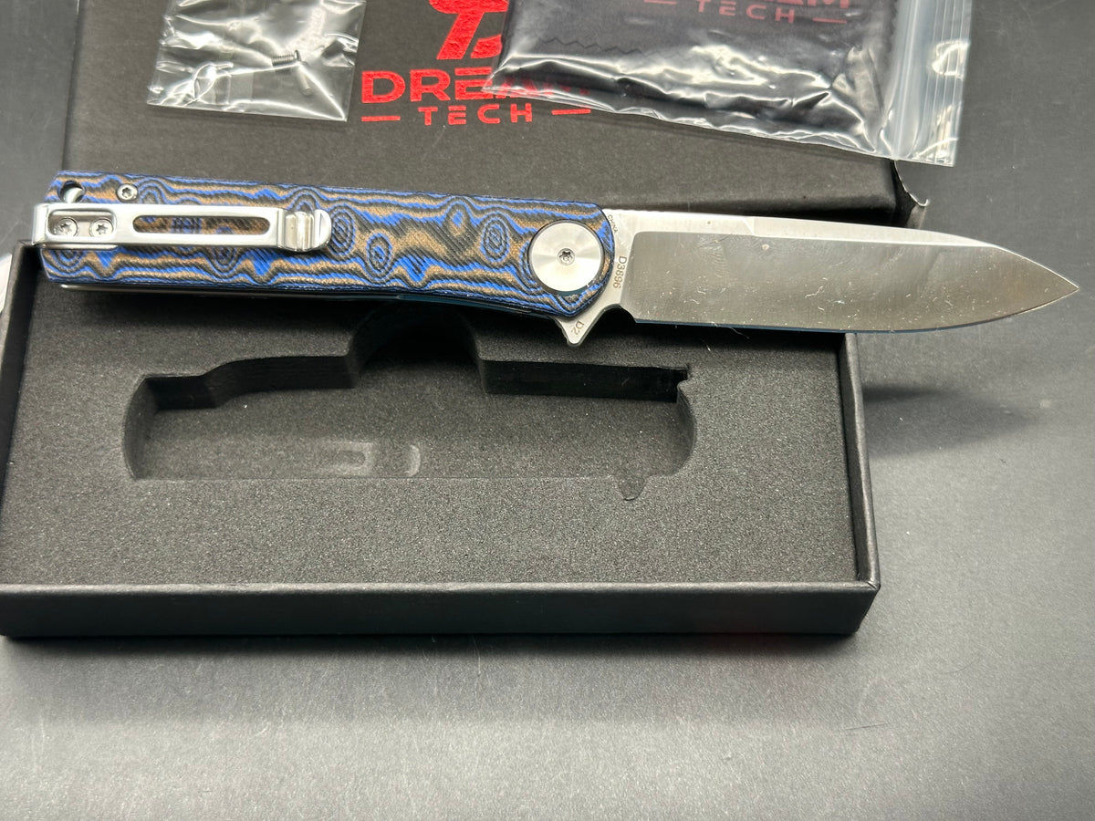 DREAMTECH Knife Folding Knife Micarta Handle D2 Blade Knife