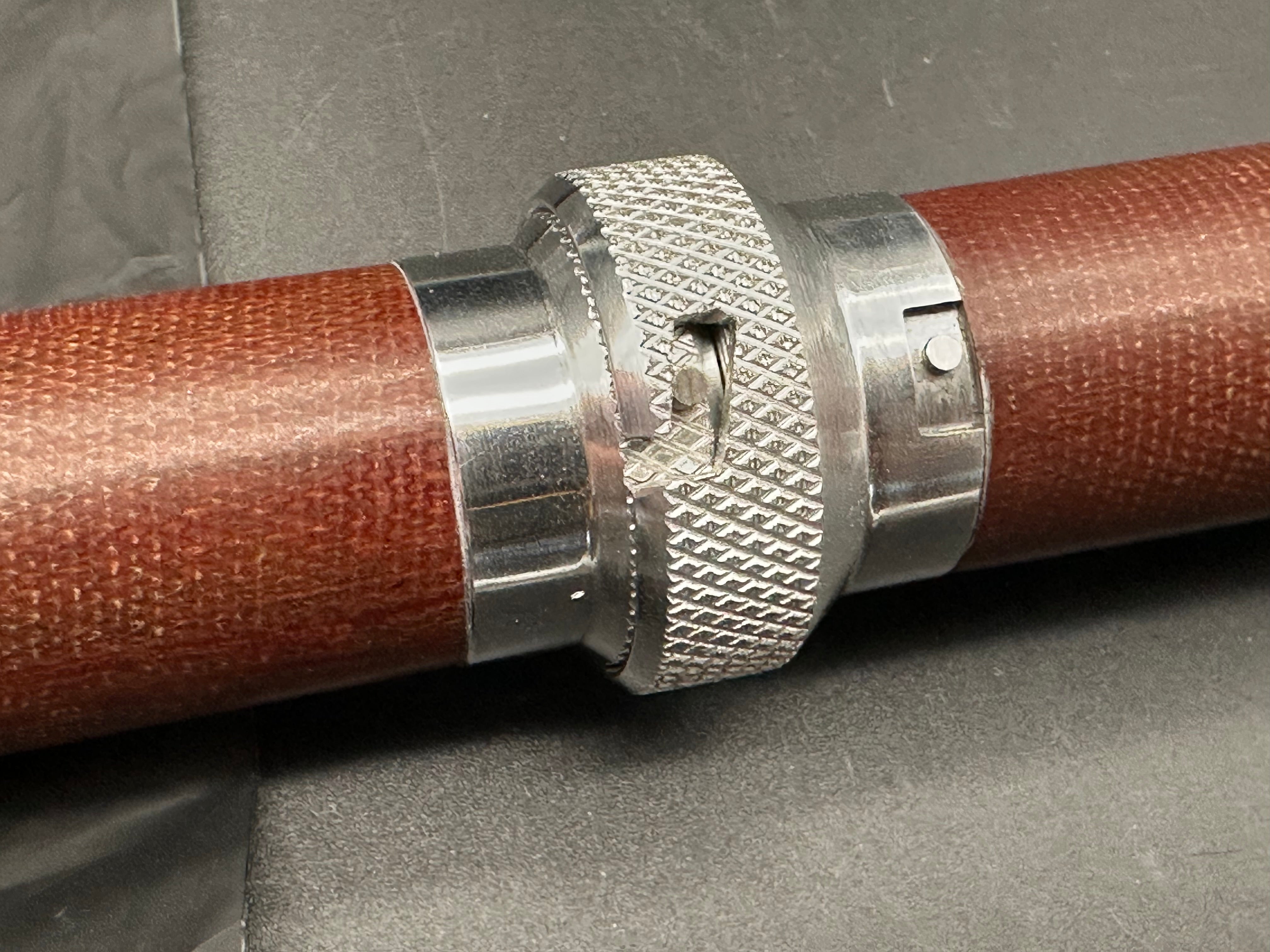 Atropos Knife - Fortel "Fisherman"/Aluminum Screw Latch Bolsters & Wood + Russian Micarta Handles