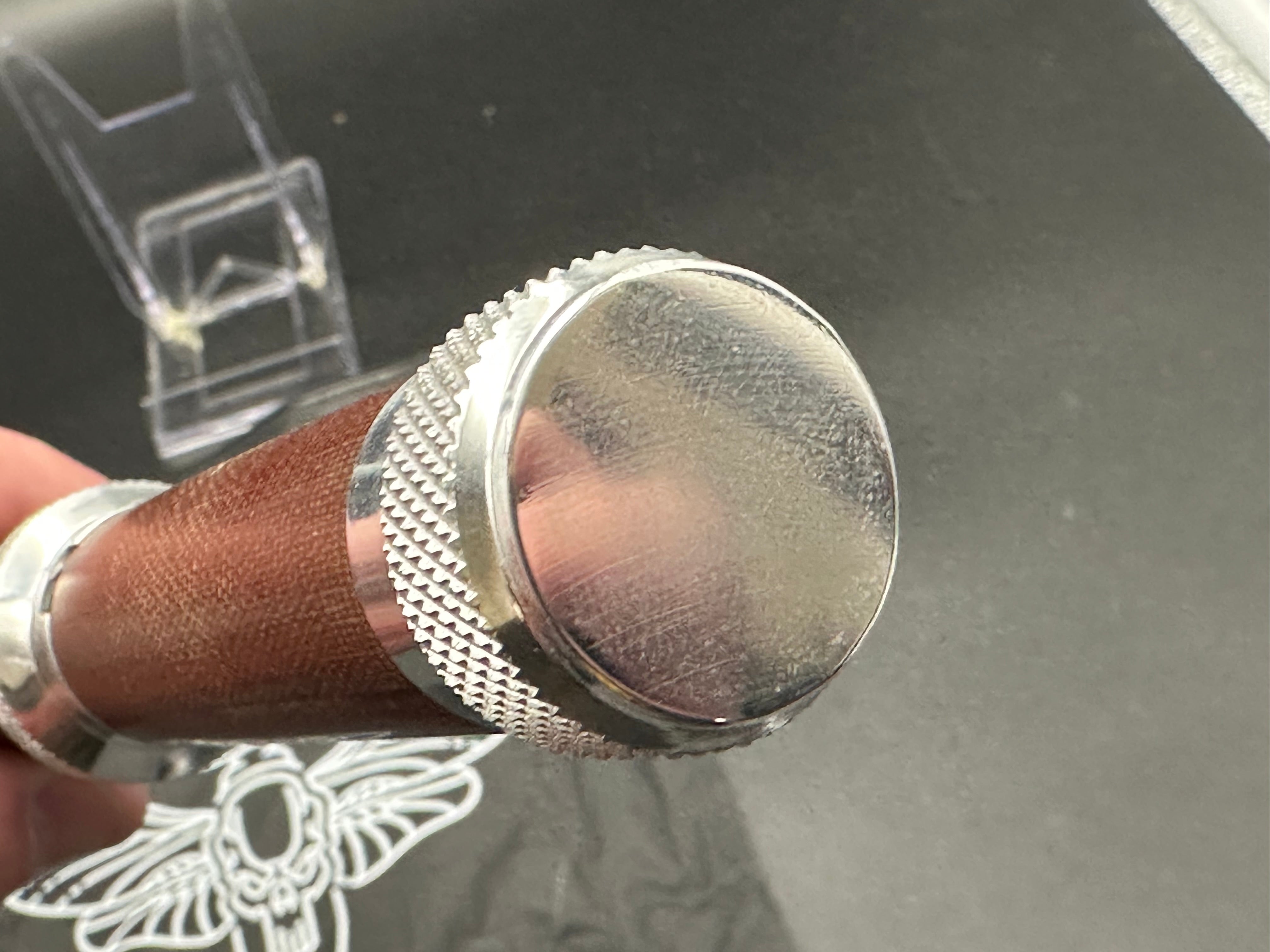Atropos Knife - Fortel "Fisherman"/Aluminum Screw Latch Bolsters & Wood + Russian Micarta Handles