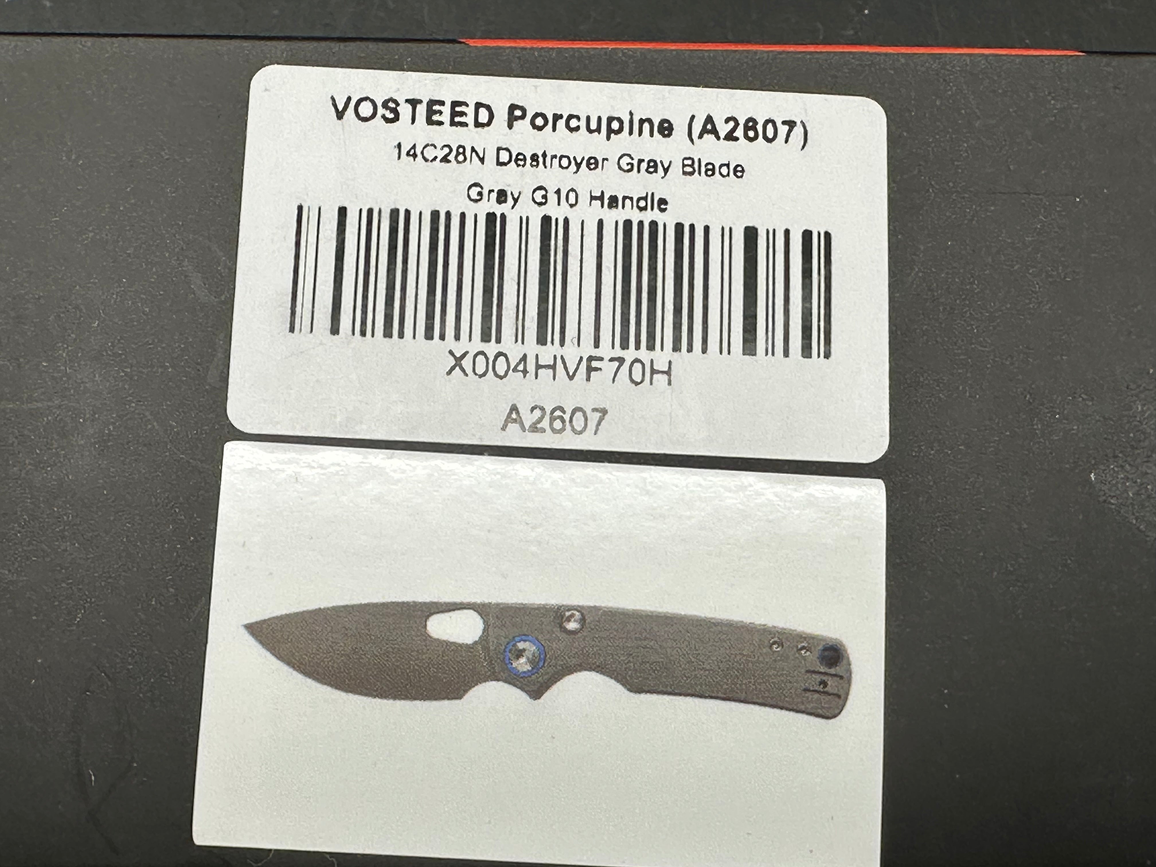 Vosteed Porcupine - Top Liner Lock (2.99" 14C28N Blade & G10 Handle)