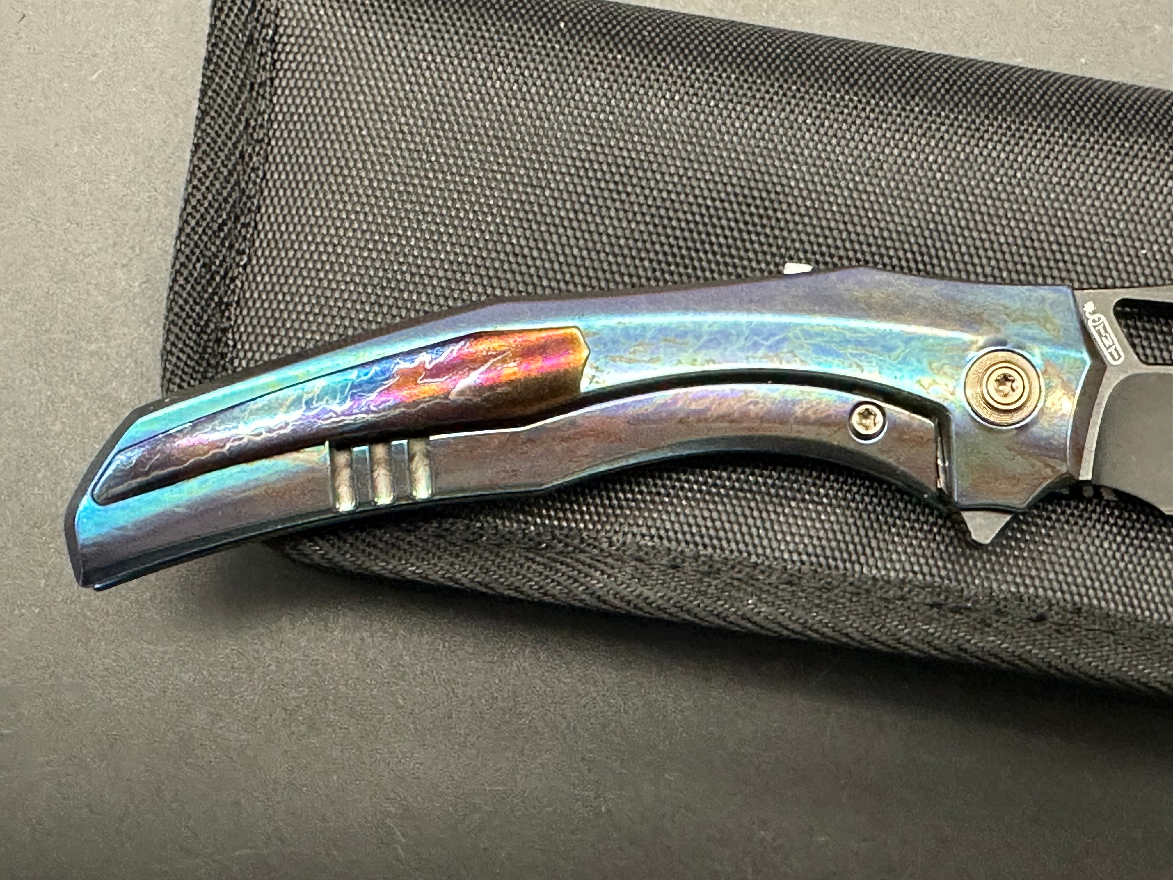 WE Knives Ignio JD Cutlery Custom Anodized CPM 20CV