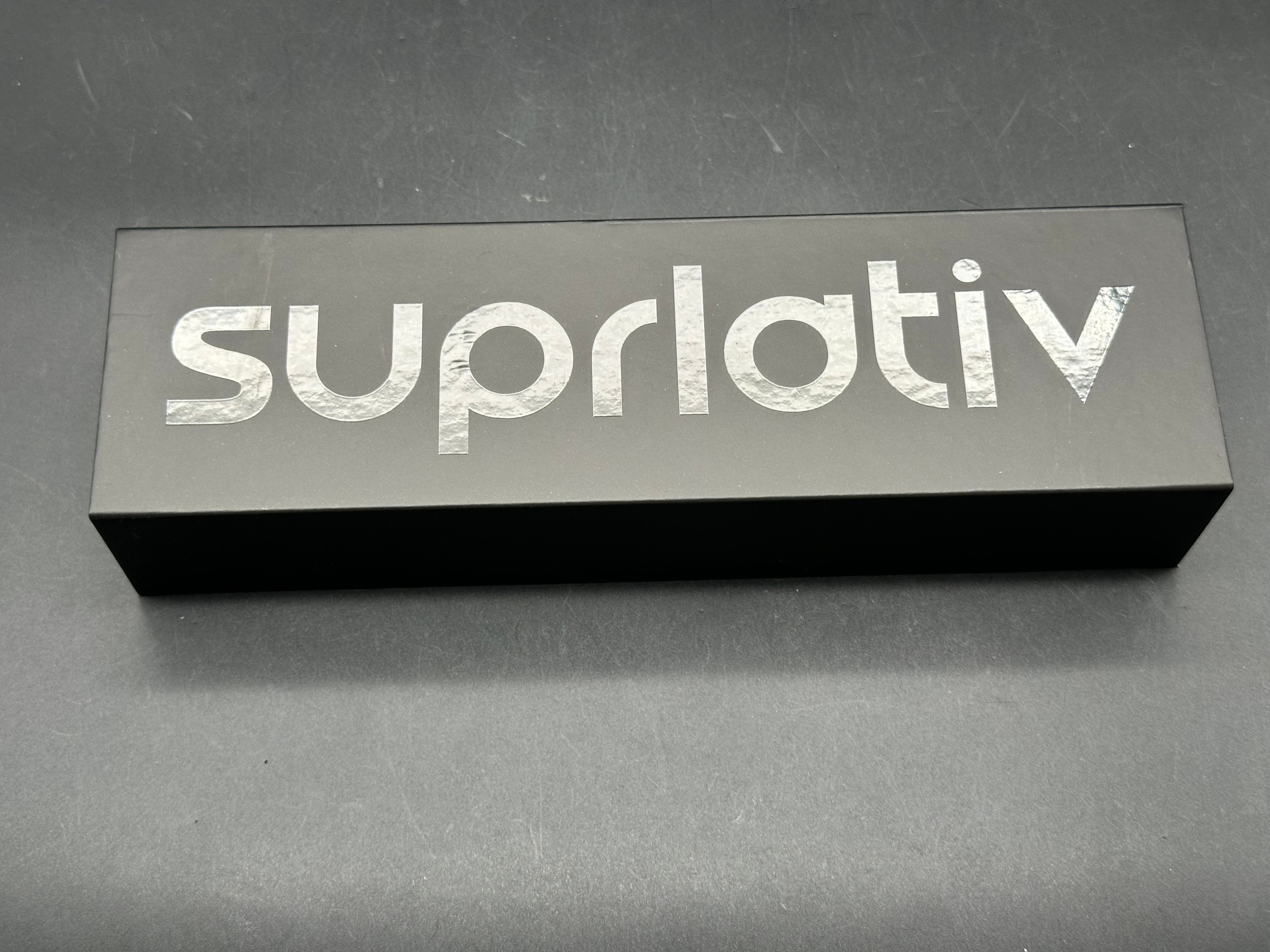 Suprlativ Matador: 3.875 Bohler M390 blade titanium frame with Mars Valley Fat Carbon Fiber inlays