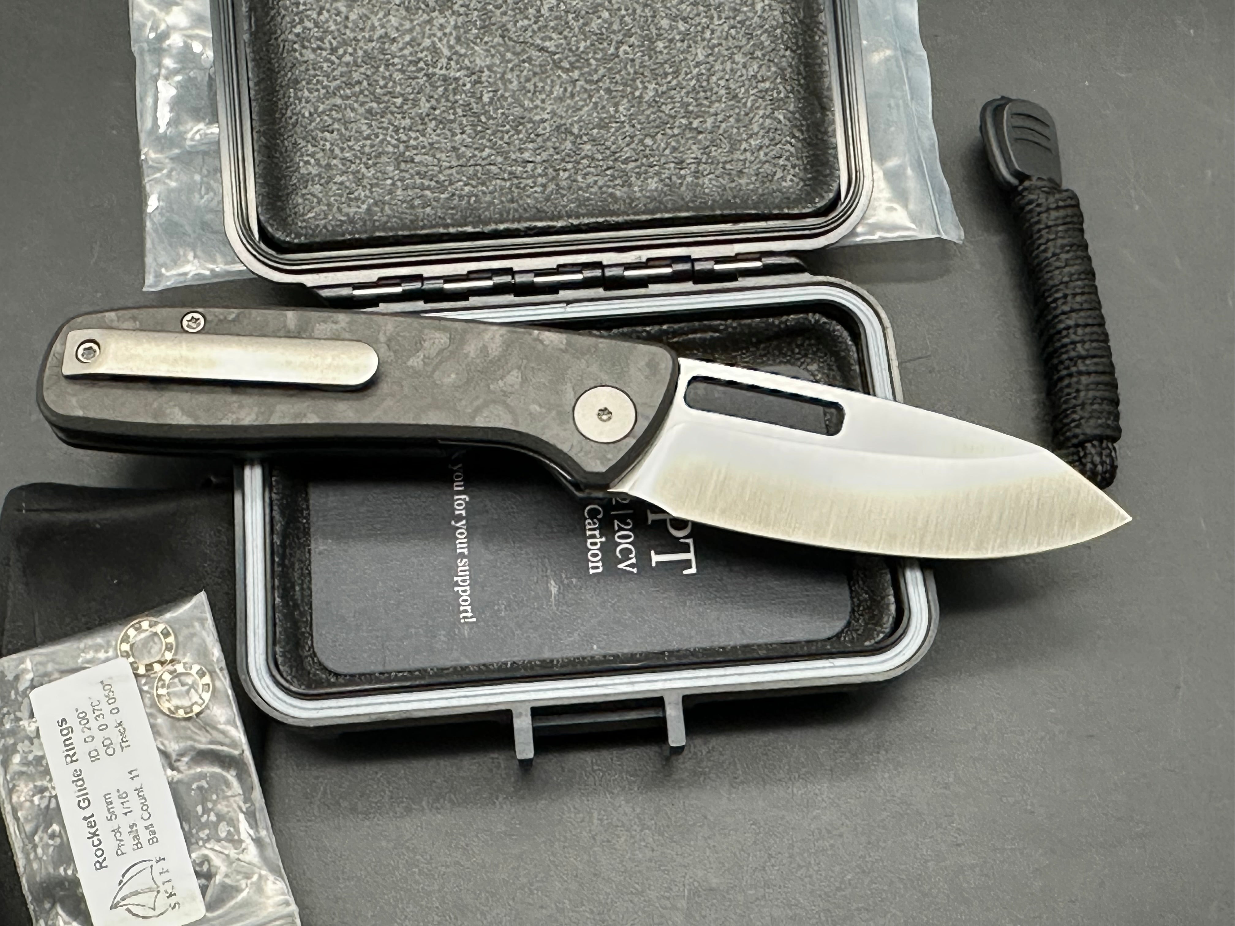 Bridgeport 395 LL, 3" CPM 20CV Satin Blade with Back Camo Fat Carbon Handle