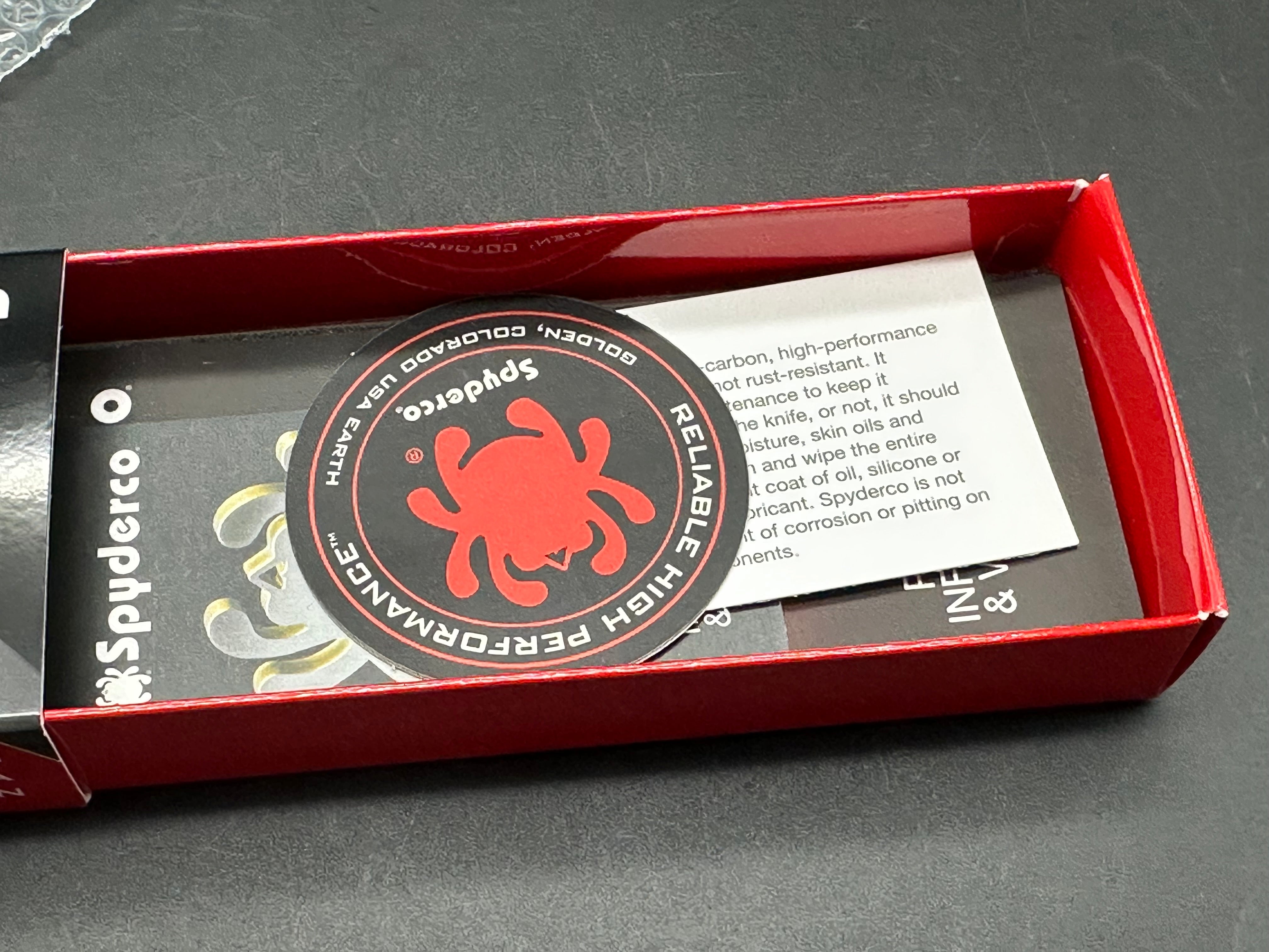 Spyderco Delica 4 Lightweight, 2.89" K390 Satin Blade with Blue FRN Handle