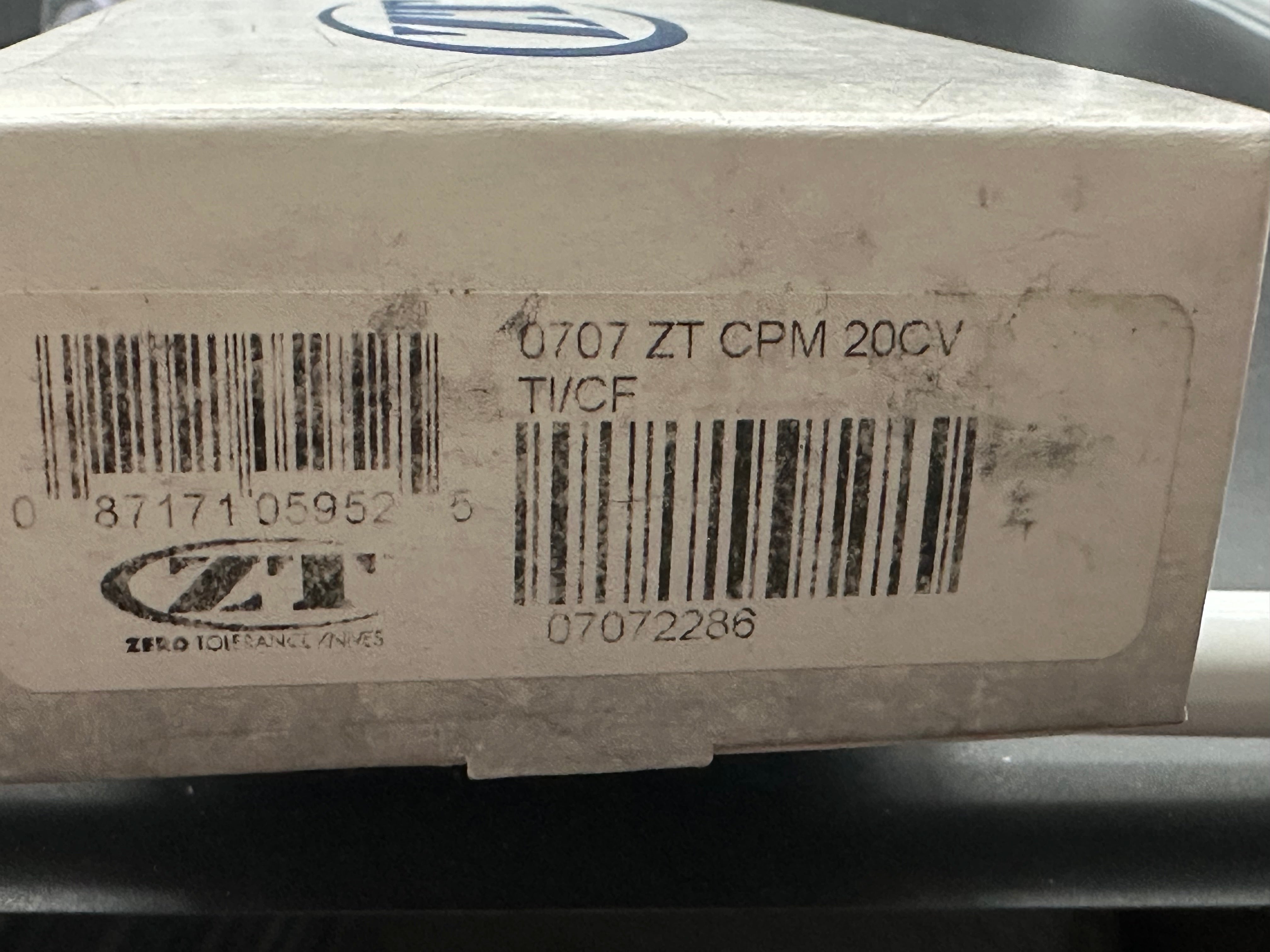 Zero Tolerance 0707 Frame Lock Knife Carbon Fiber (3.5" Stonewash 20CV)