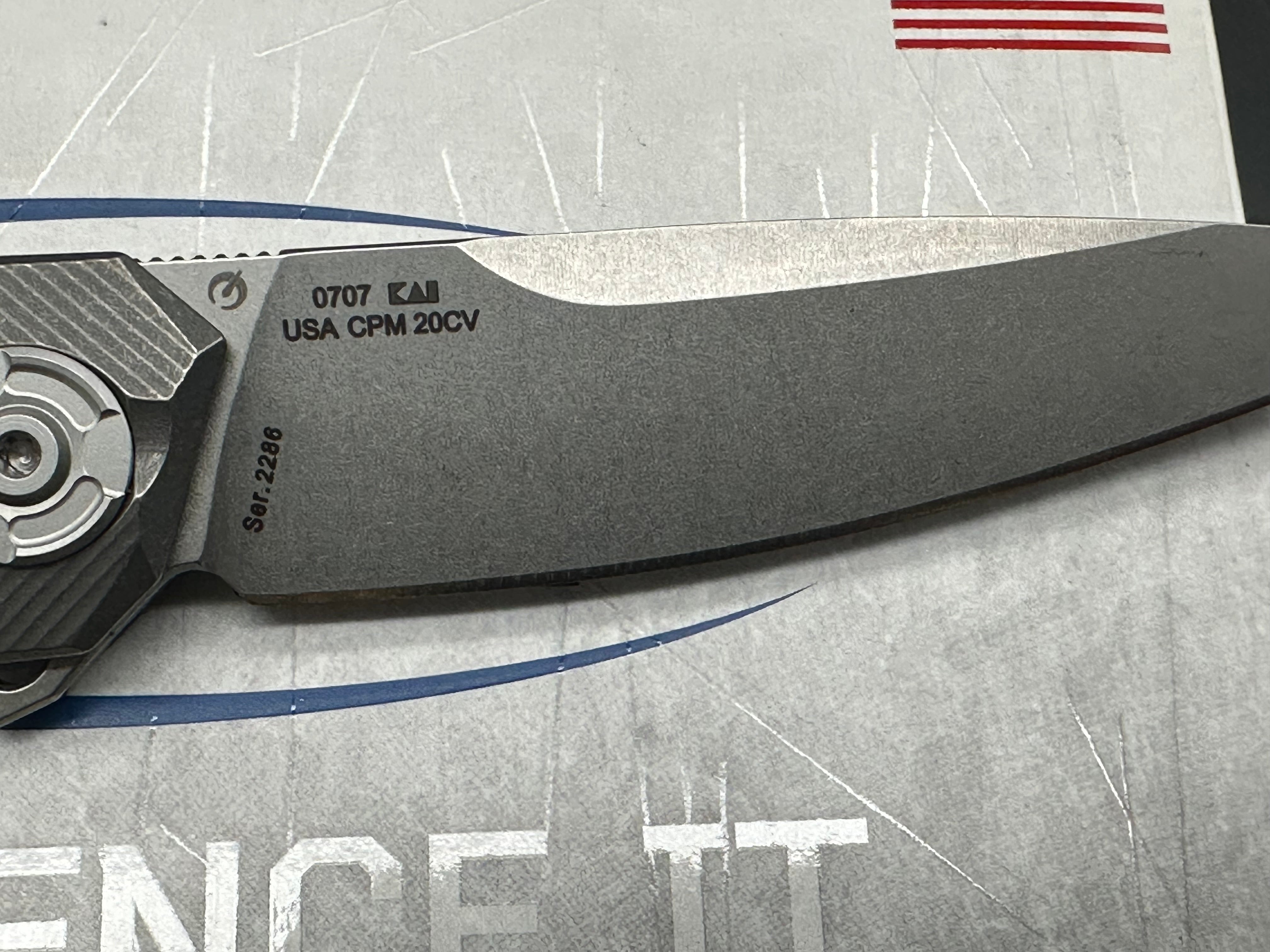 Zero Tolerance 0707 Frame Lock Knife Carbon Fiber (3.5" Stonewash 20CV)