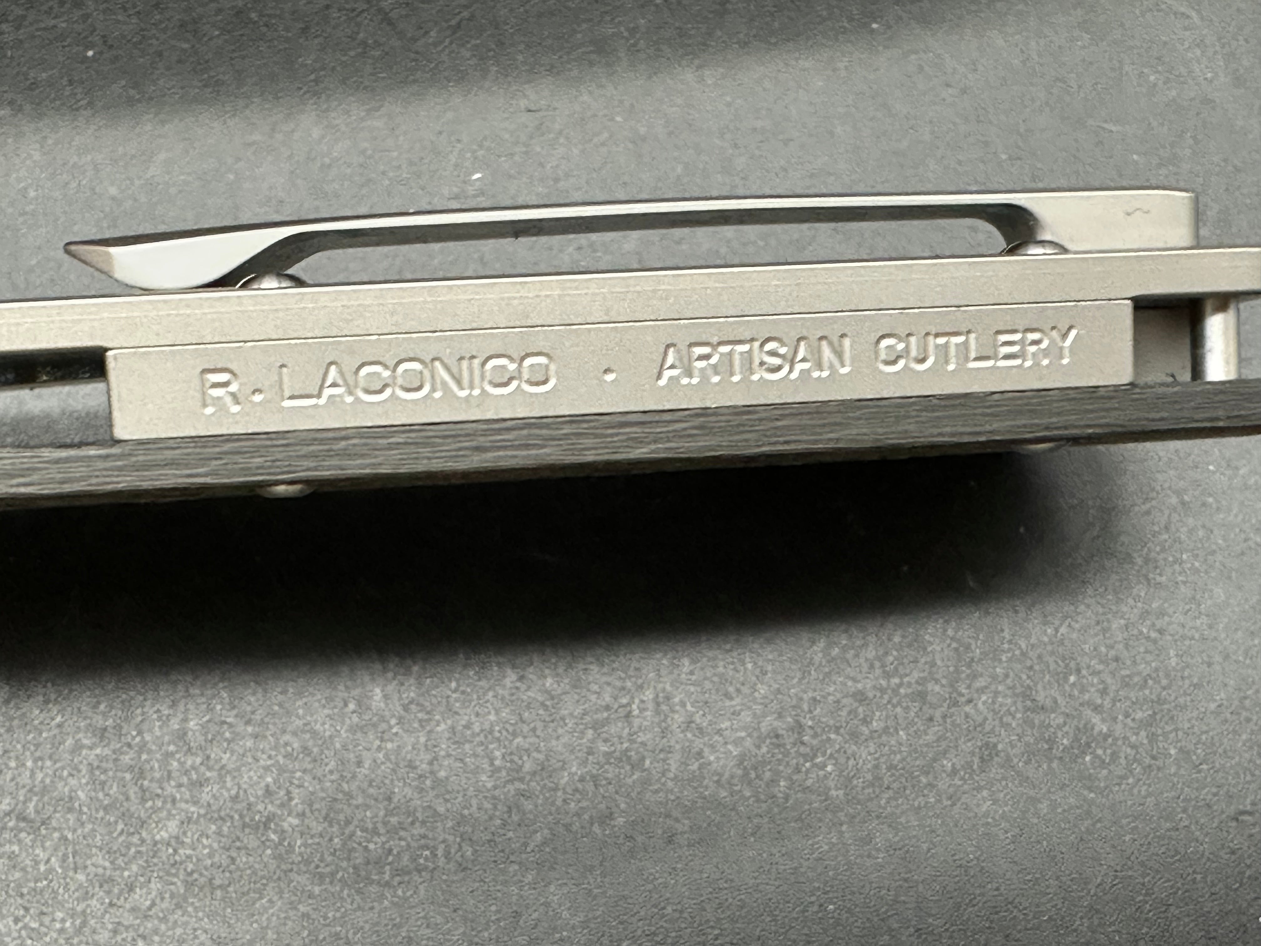 Artisan Cutlery Centauri: 3.5 inch Damascus blade. Front flipper. Carbon fiber front scale