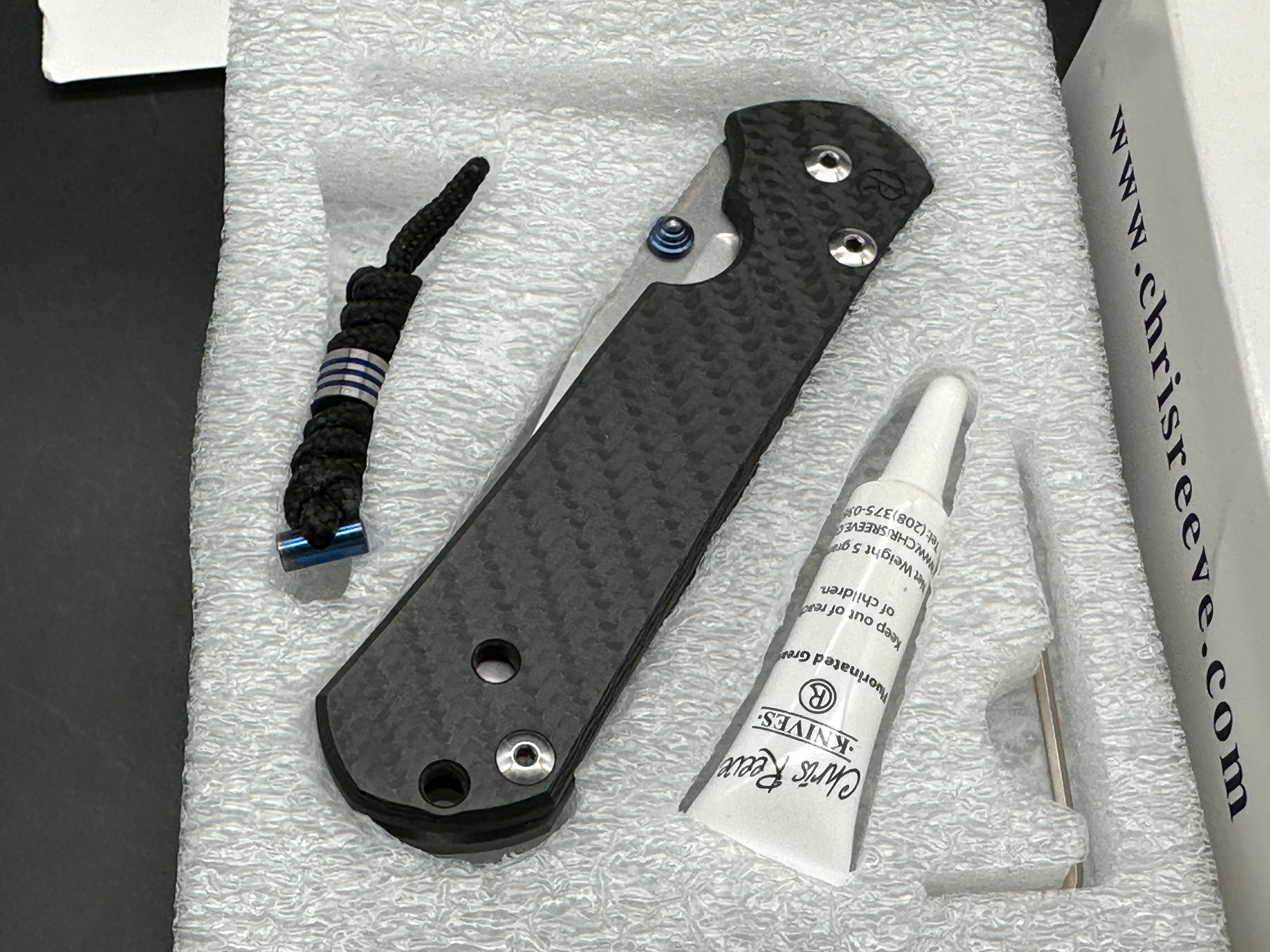 Chris Reeve Large Sebenza 21 CF/Titanium 3.5 inch CPM-S35VN blade