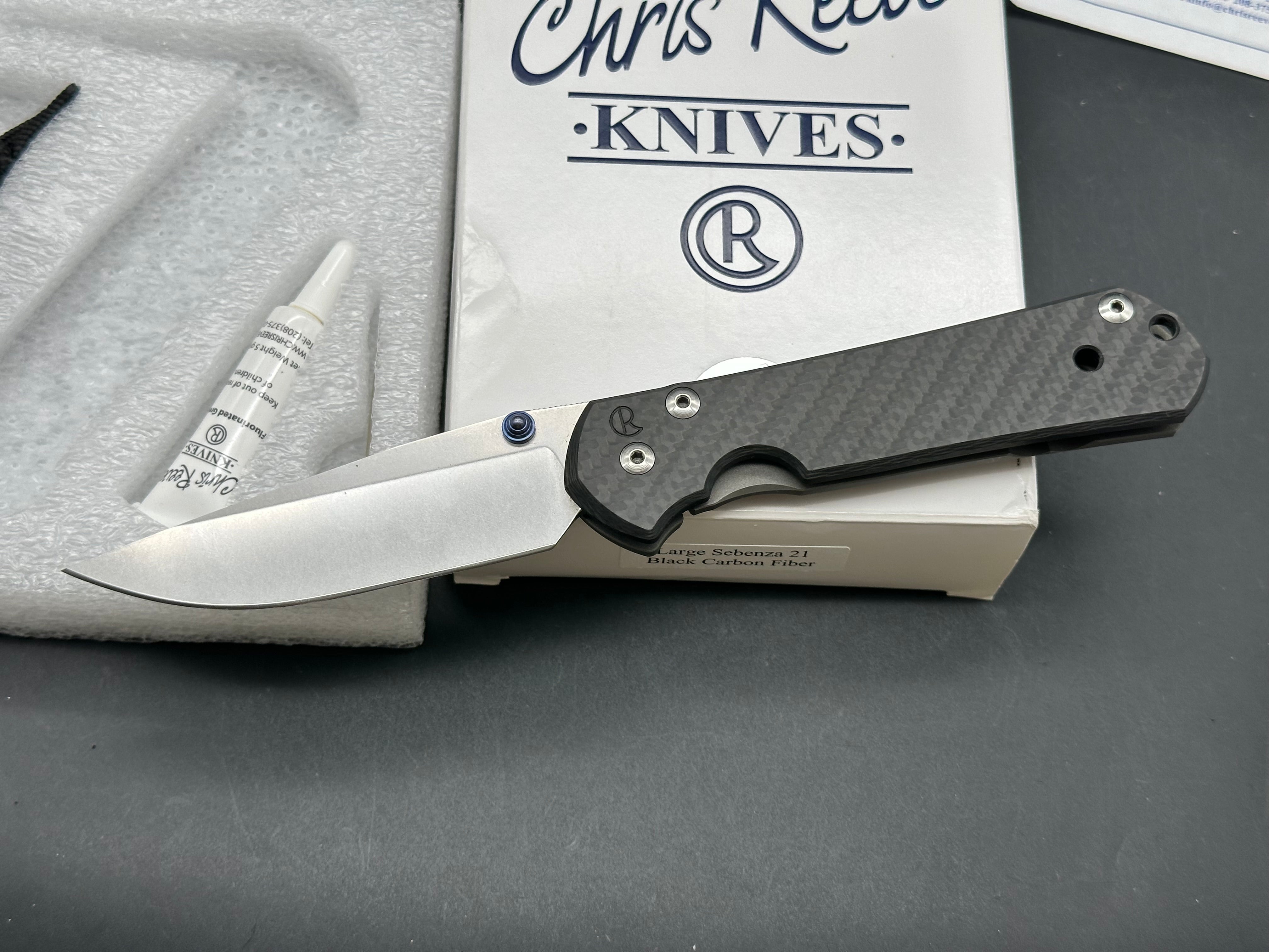 Chris Reeve Large Sebenza 21 CF/Titanium 3.5 inch CPM-S35VN blade