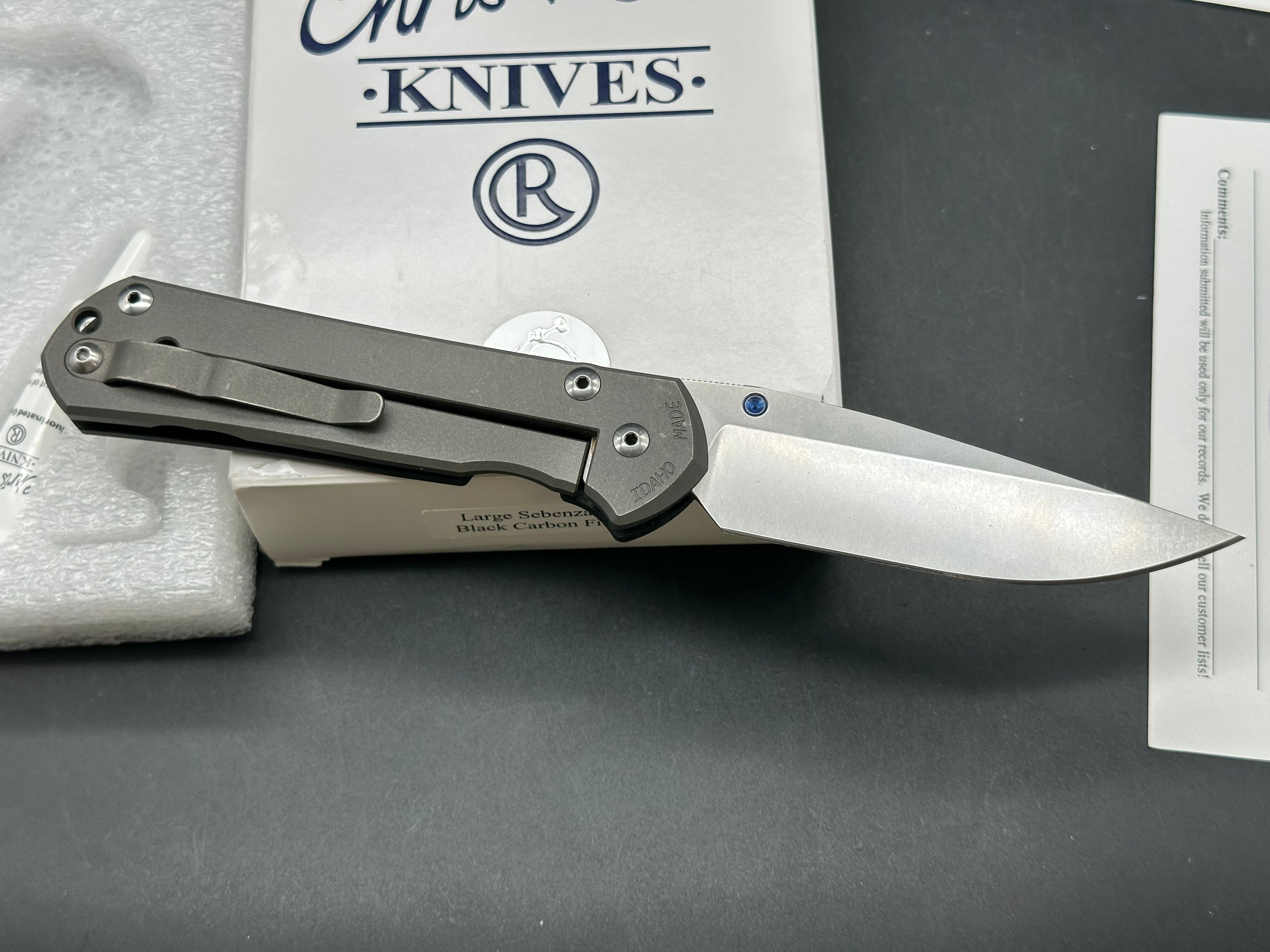 Chris Reeve Large Sebenza 21 CF/Titanium 3.5 inch CPM-S35VN blade