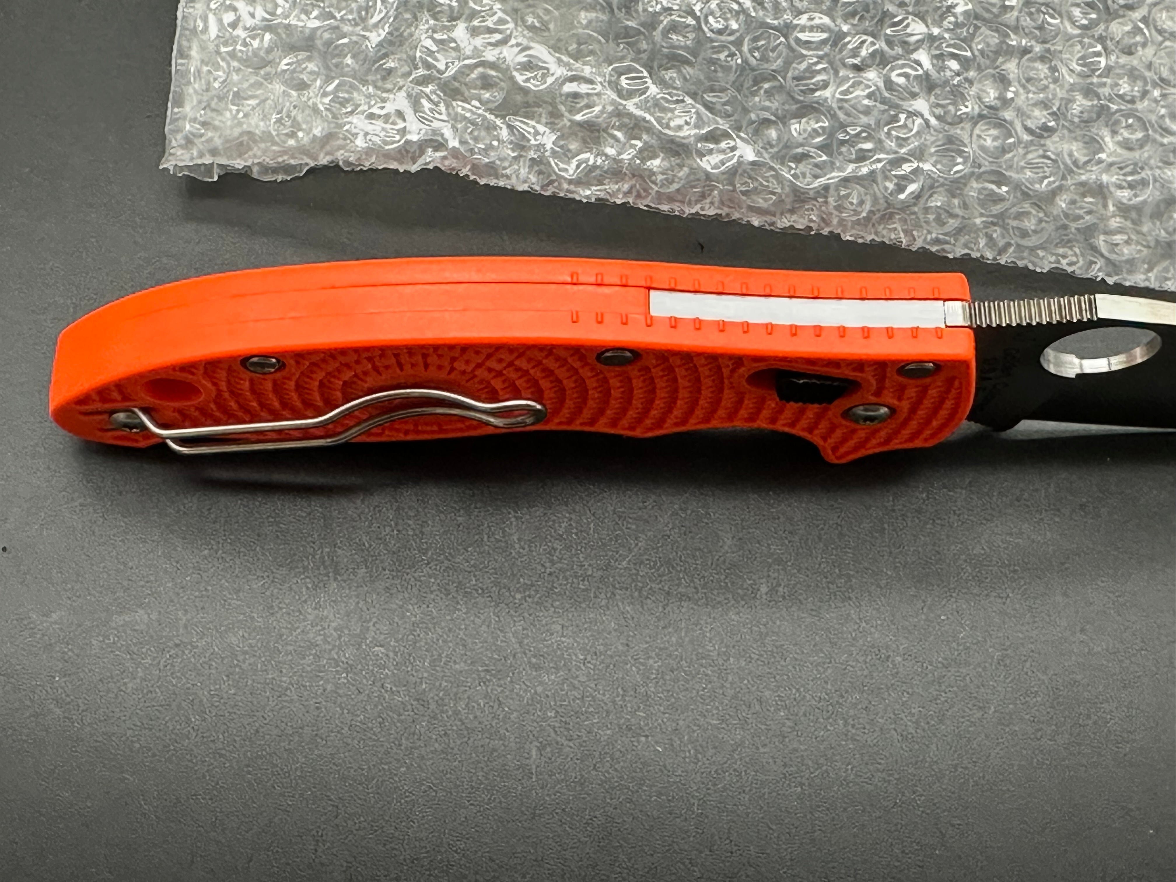 Spyderco Manix 2 Lightweight Cutlery Shoppe Exclusive, 3.37" CPM S90V Blade Orange FRCP Handle