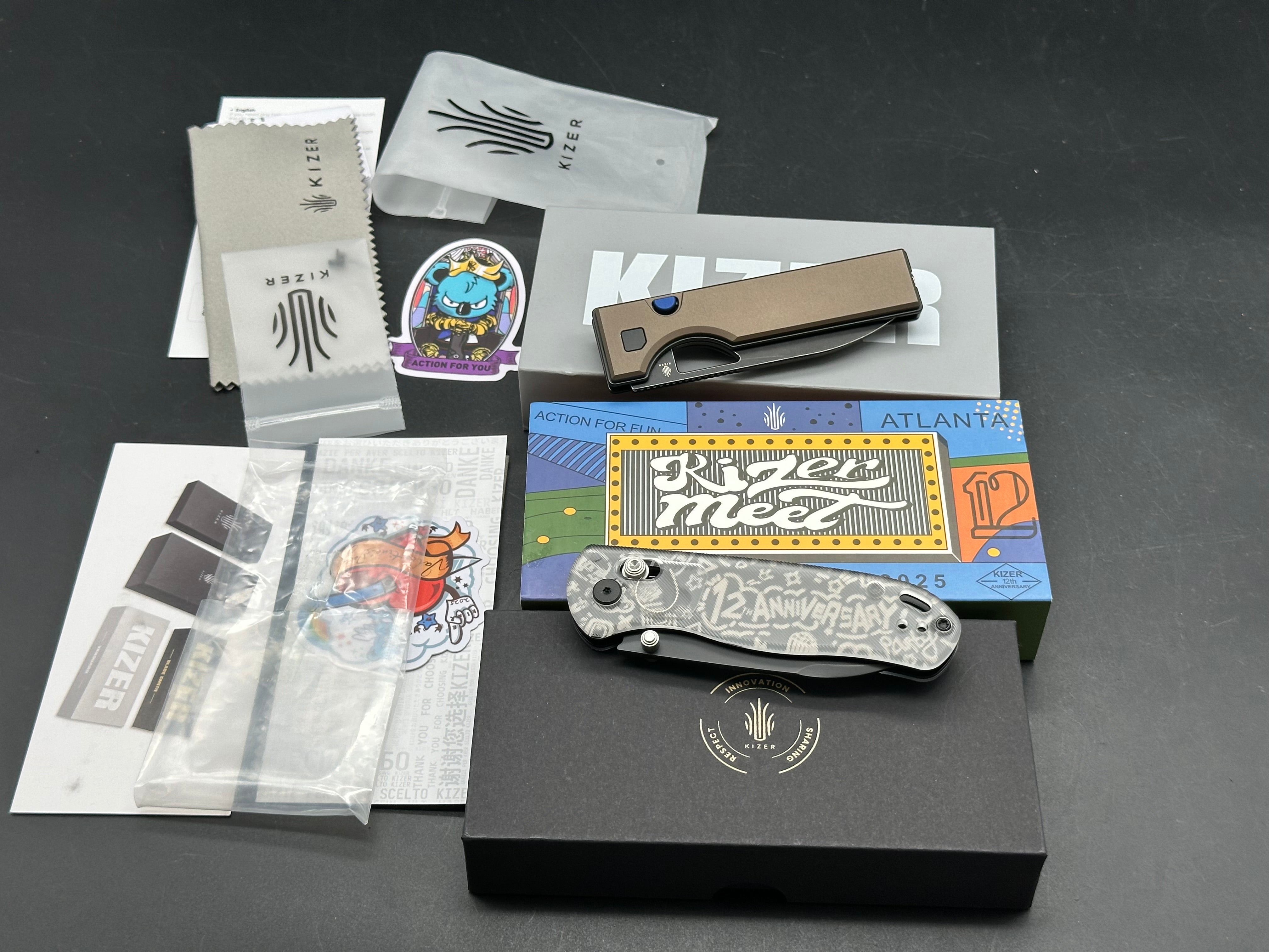 Combo deal Kizer Little Ringo plus Kizer Drop Bear Kizer Meet special edition Blade Show 2025
