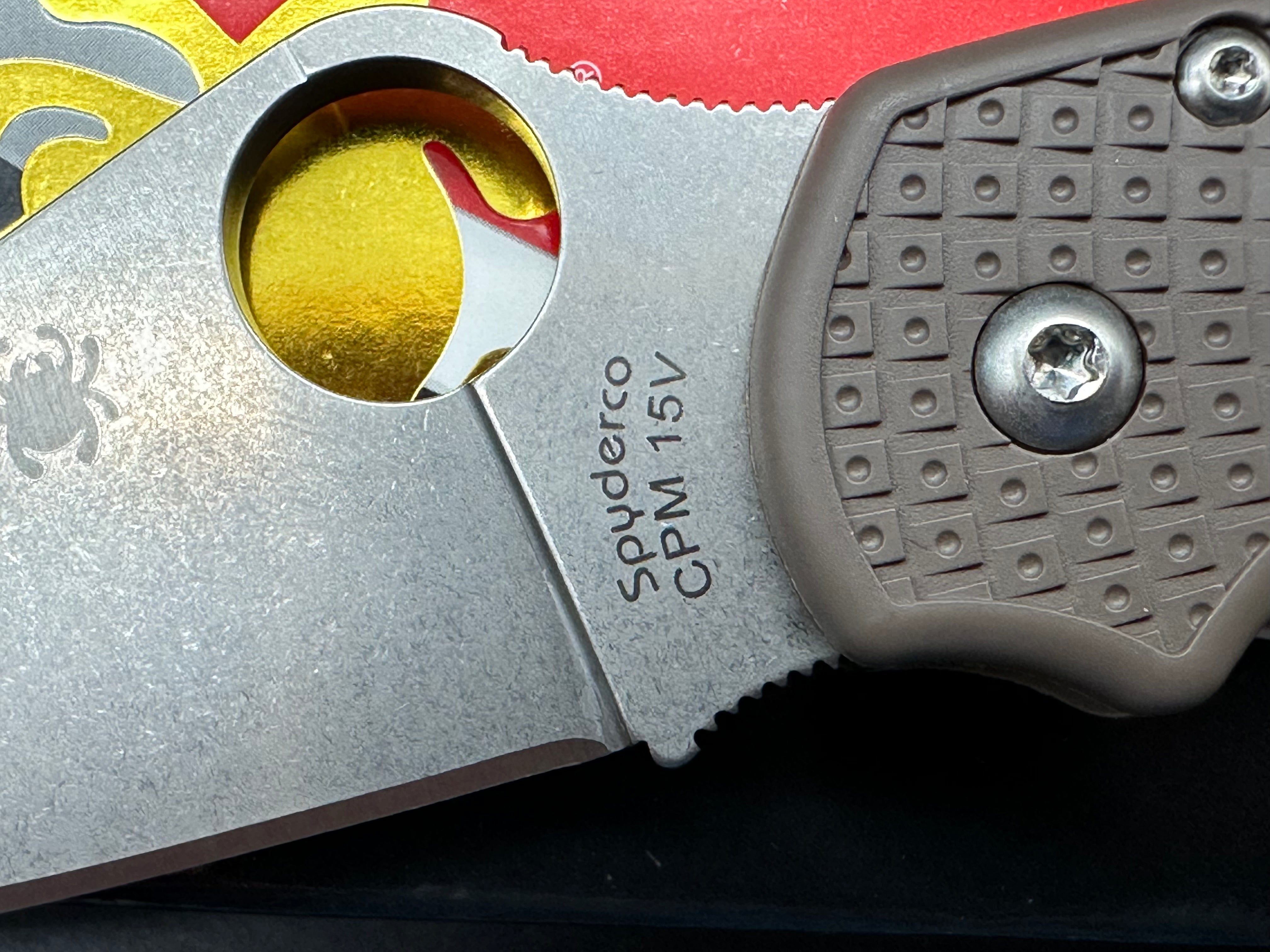 Spyderco Para 3 Sprint Run, 2.93" CPM 15V Stonewash Modified Clip Point Blade with Brown FRN Scales