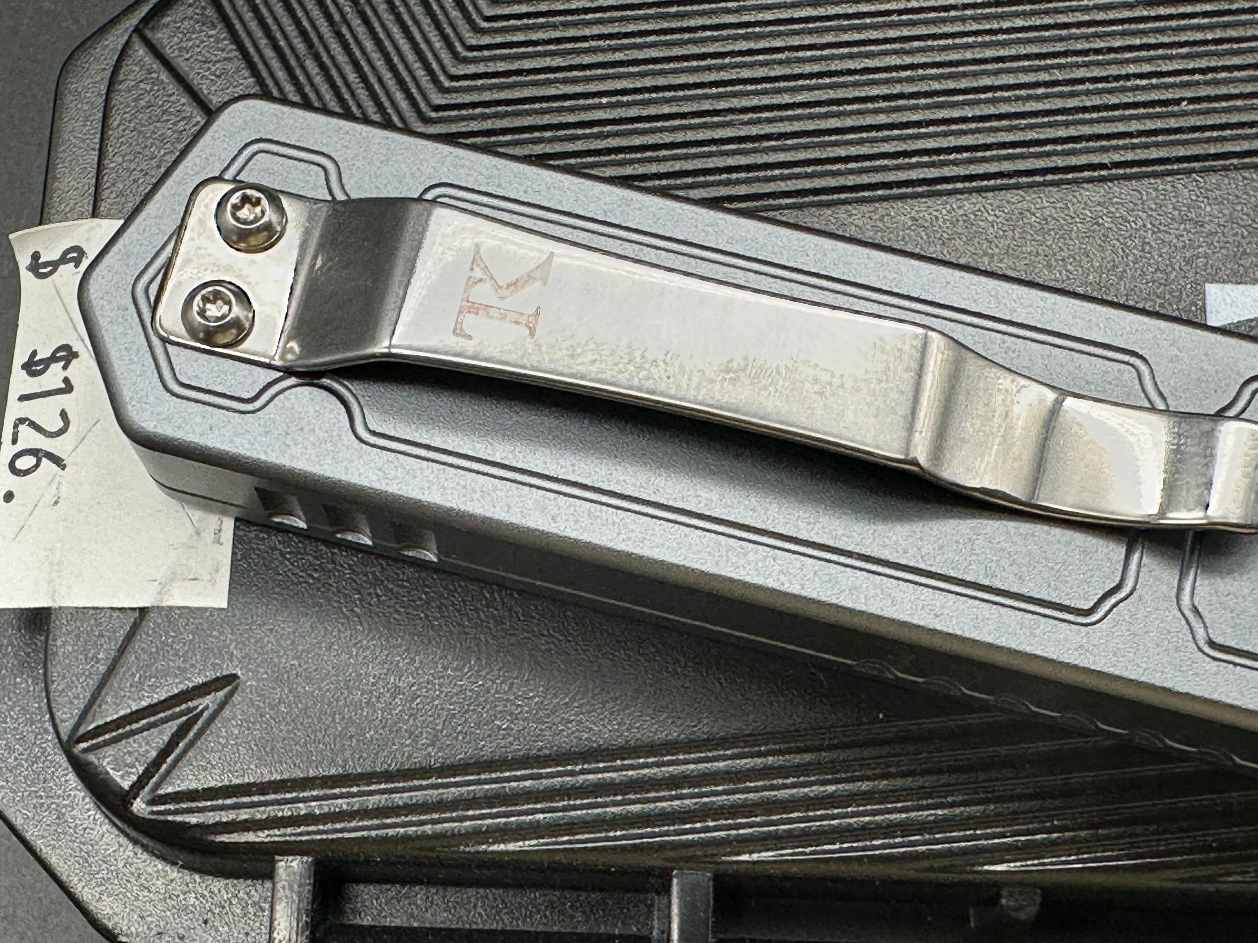 TakCom Vigor Satin, Gray Aluminum 154CM tanto blade