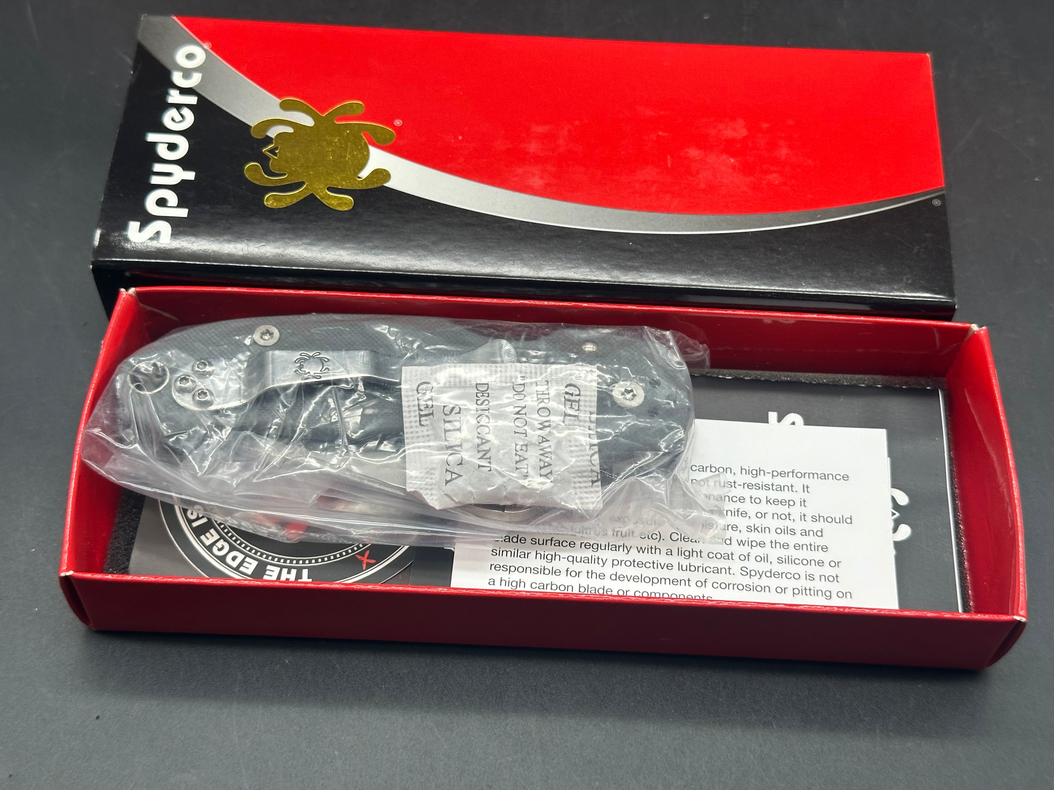 Spyderco Para 3, 2.93" Maxamet Stonewash Modified Clip Point Blade with Gray G10 Scales