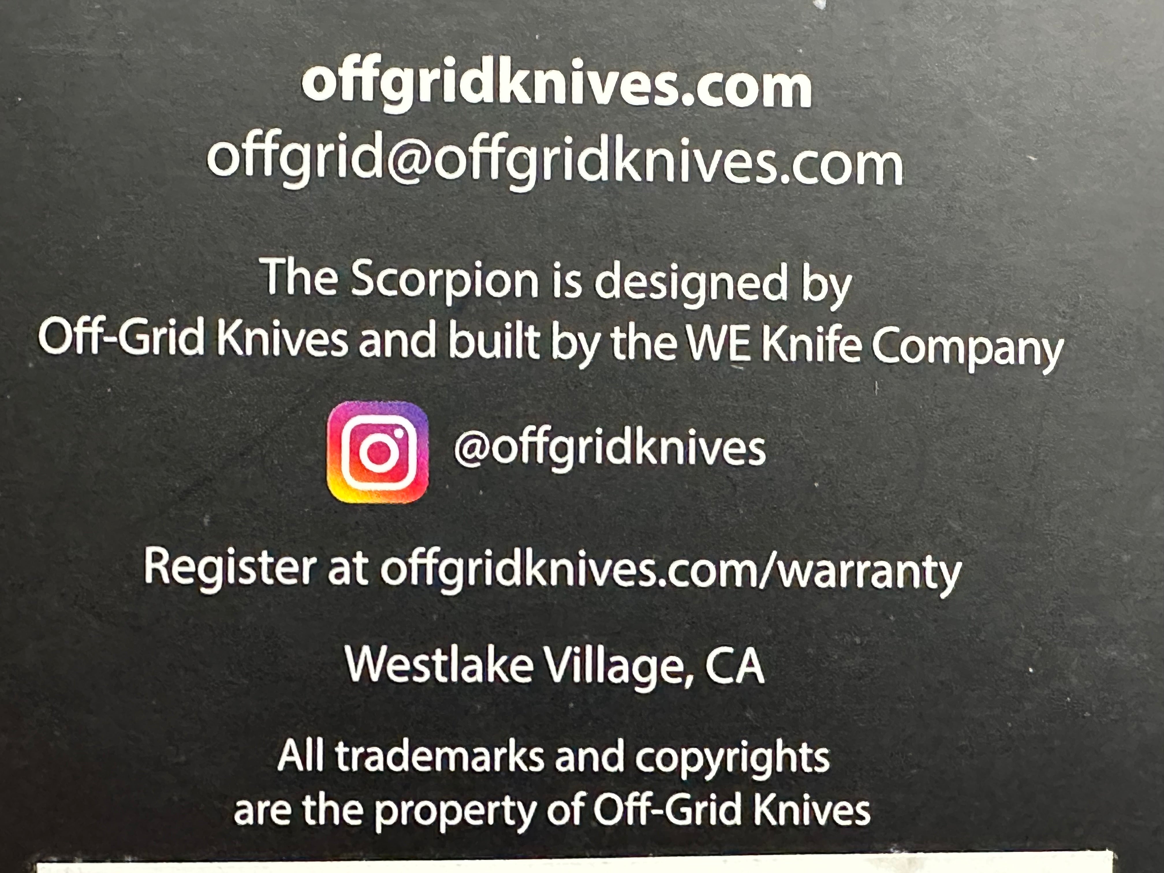 Off Grid Knives Elite Scorpion Gray titanium w/CF inlays S35VN blade