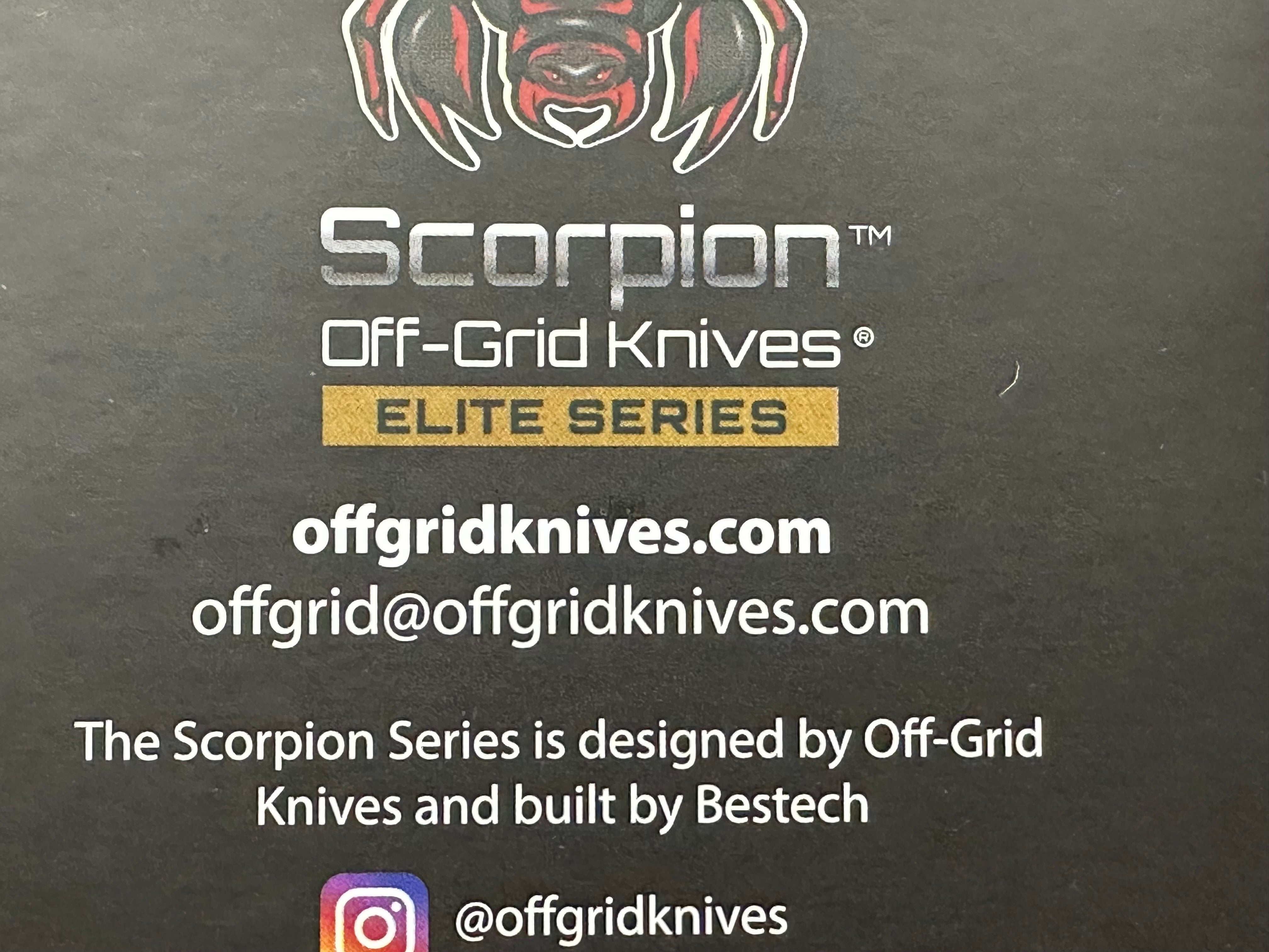 Off Grid Knives Elite Scorpion Matrix titanium w/carbon fiber copper inlay